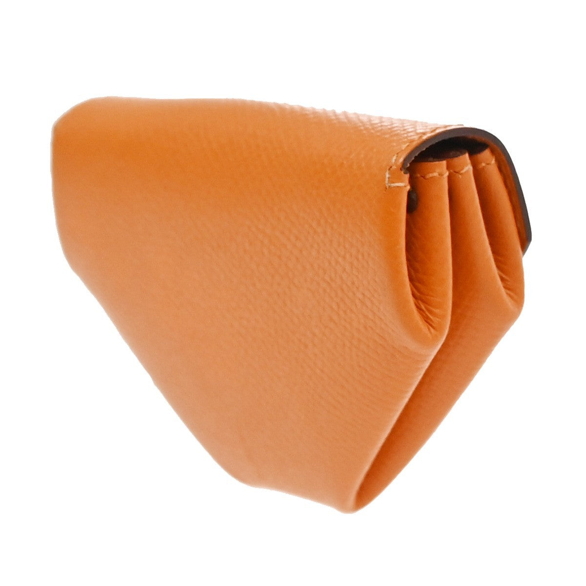 HERMES Logo Le Vingt Quatre Coin Case Epsom leather Orange France 30MA588