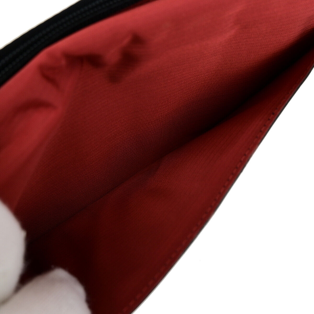 CHANEL Logo Travel Line Bifold Wallet Nylon Leather Black 69KA311