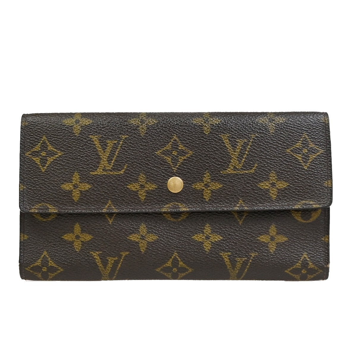 LOUIS VUITTON International Long Trifold Wallet Monogram Brown M61215 04EE198