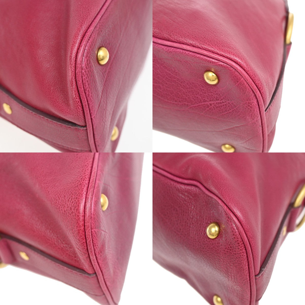 YVES SAINT LAURENT Logo Muse Shoulder Bag Leather Pink GHW Italy 33YH641
