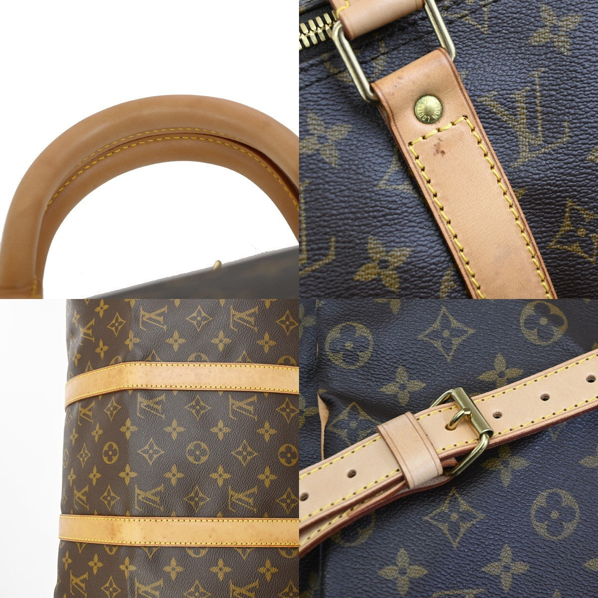LOUIS VUITTON Keepall 50 Travel Hand Bag Monogram Leather Brown M41426 54PA013
