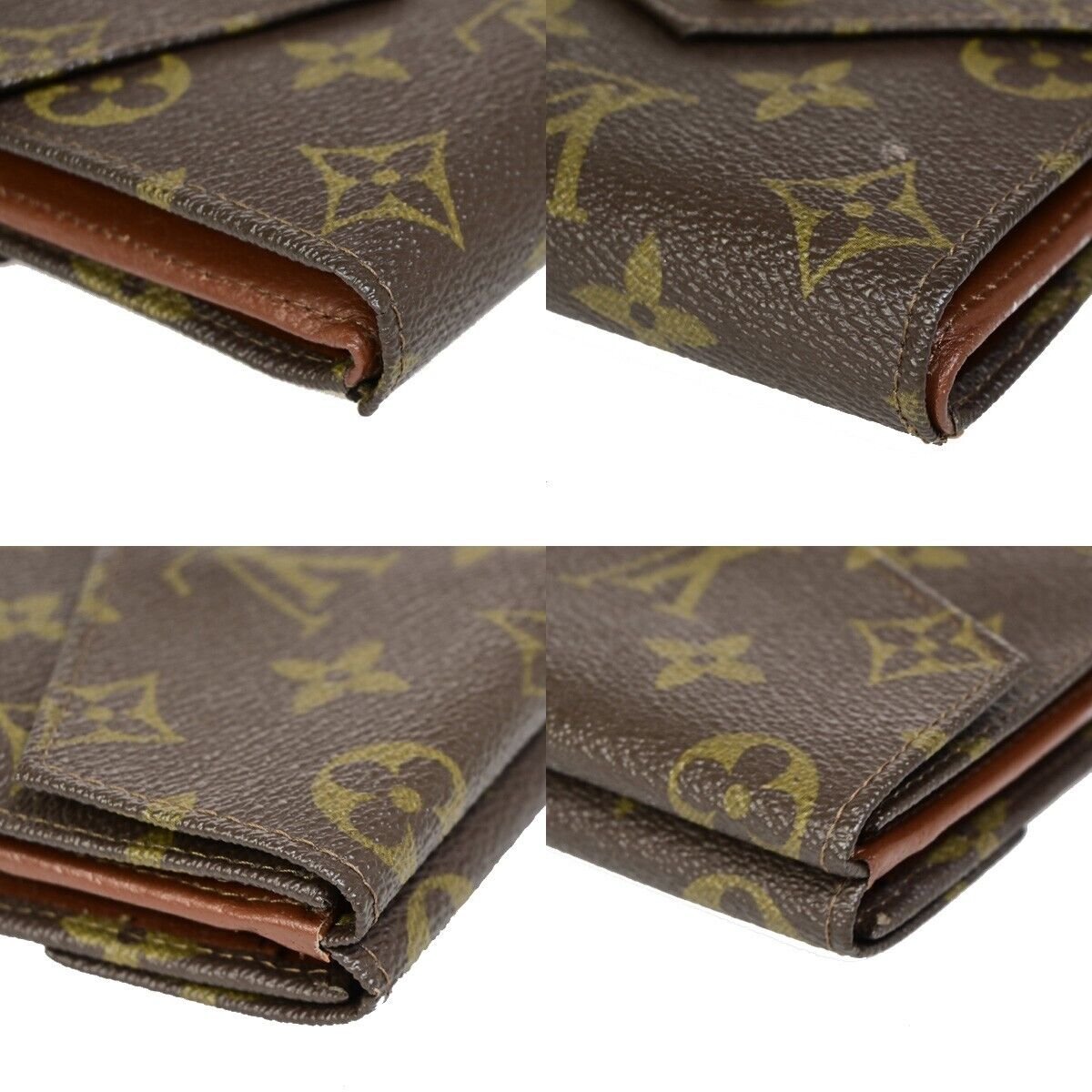 LOUIS VUITTON Porte Monnaie Billet Wallet Monogram Leather Brown M61660 09EB529