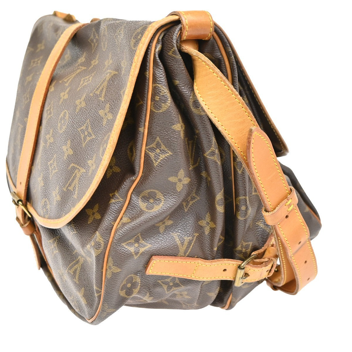 LOUIS VUITTON Saumur 35 Shoulder Bag Monogram Leather BN France M42254 78KC667