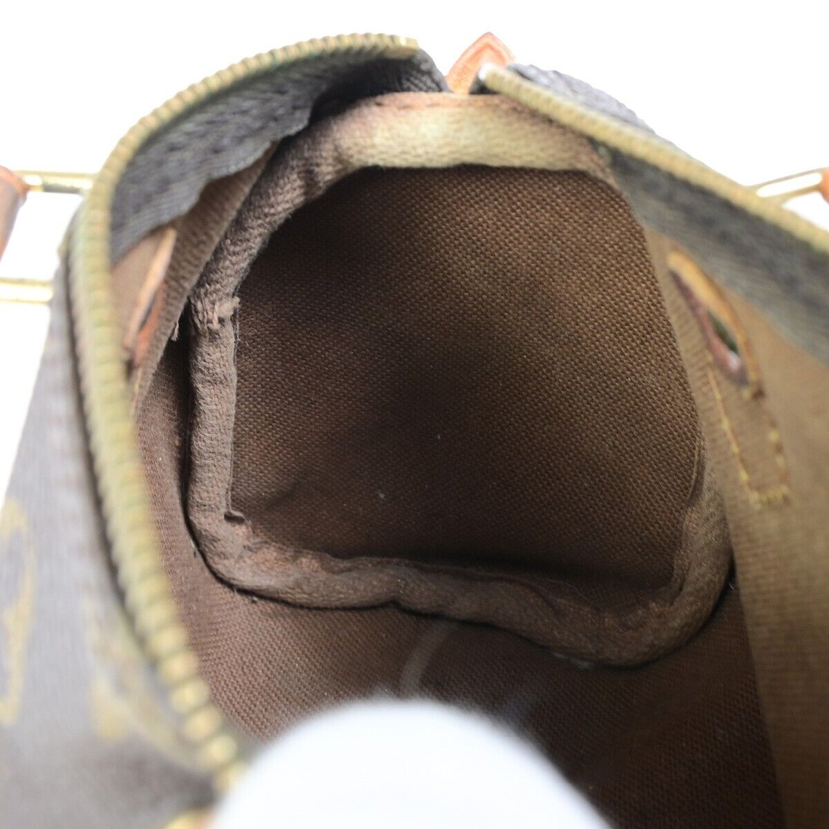 LOUIS VUITTON Mini Speedy Hand Bag Monogram Leather Brown M41534 10EB716