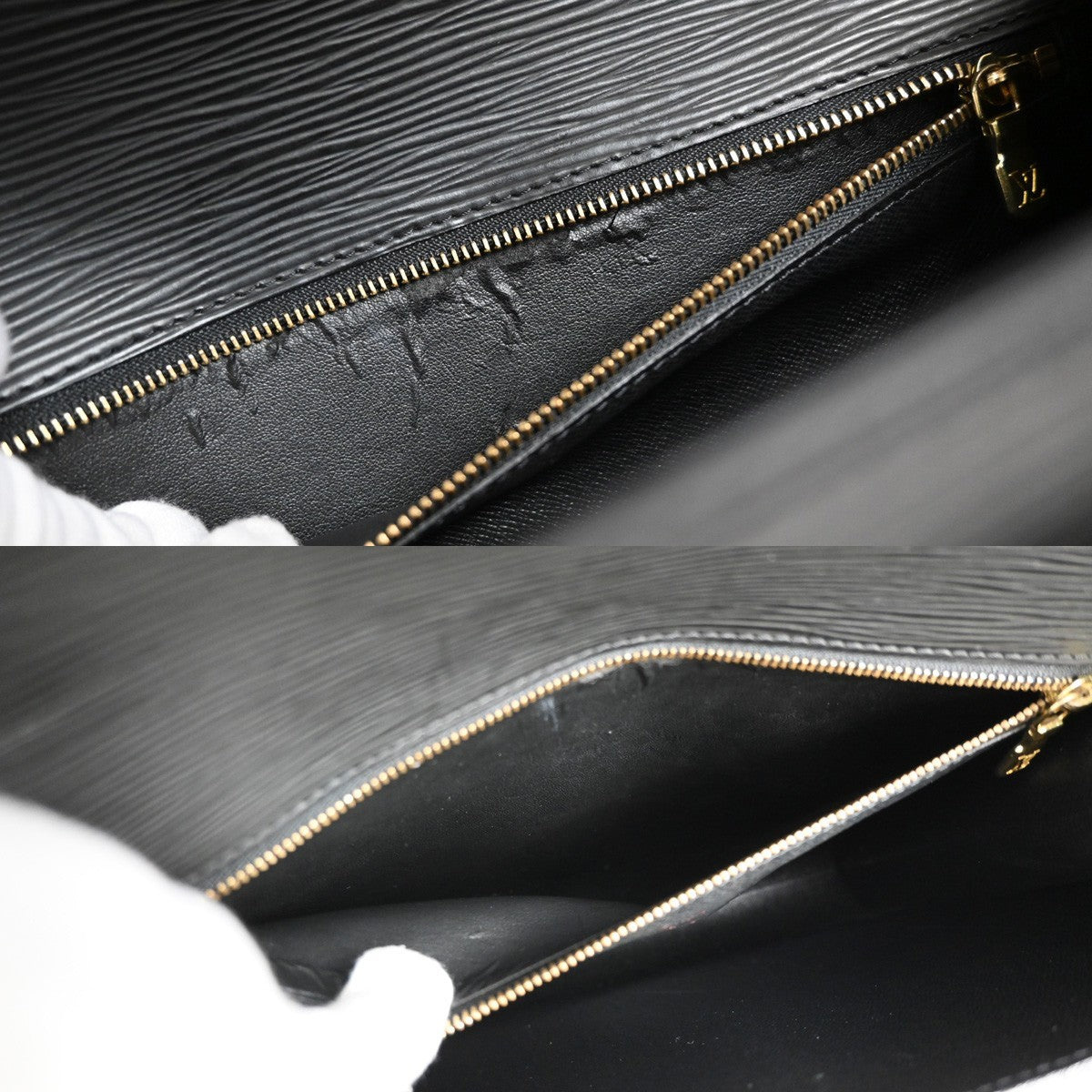 LOUIS VUITTON Monceau 2Way Shoulder Hand Bag Epi Leather Black M52122 12EF829