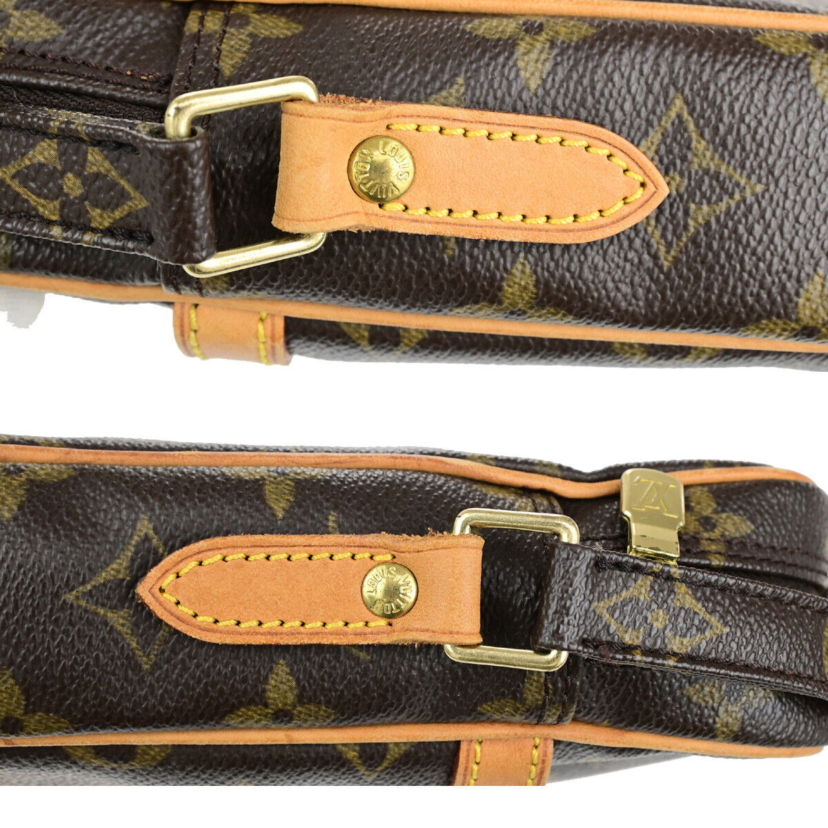 LOUIS VUITTON Danube Shoulder Bag Monogram Leather Brown France M45266 85RF202