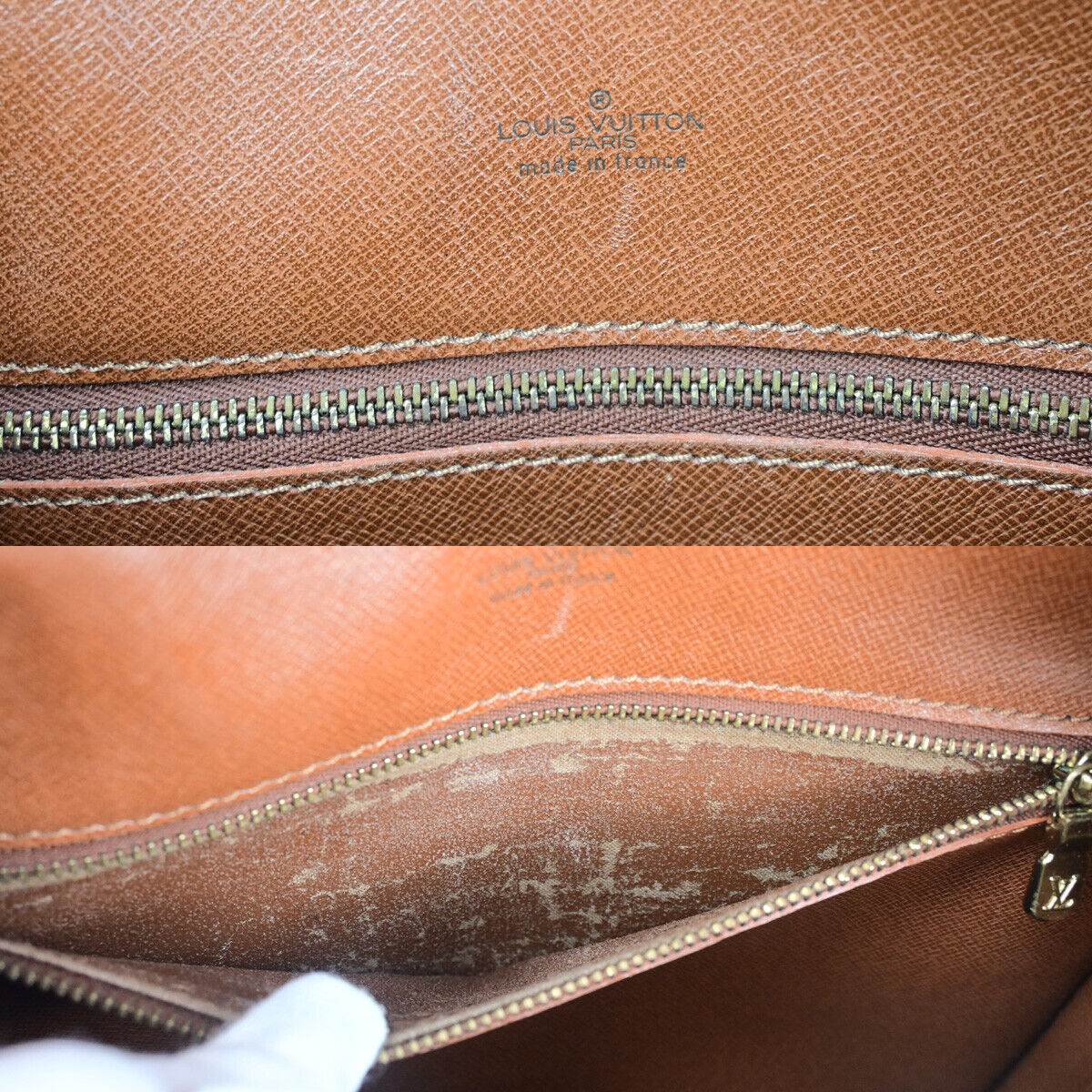 LOUIS VUITTON Saint Cloud GM Shoulder Bag Monogram Leather Brown M51242 65YF359
