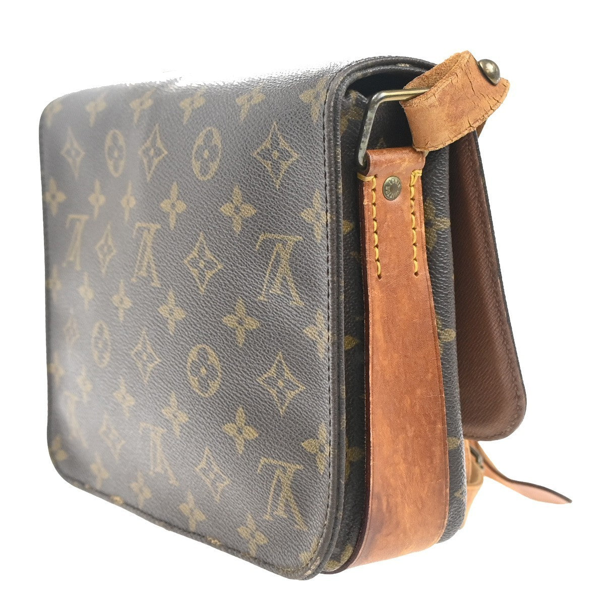LOUIS VUITTON Cartouchiere MM Shoulder Bag Monogram Leather Brown M51253 62KP520