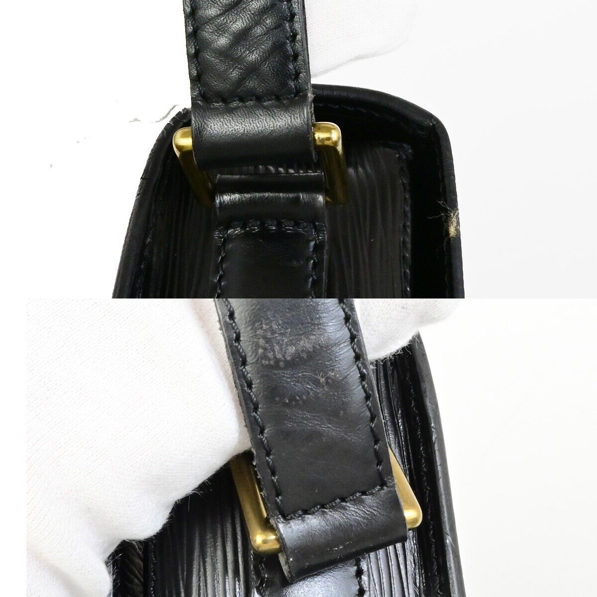 LOUIS VUITTON LV Saint Cloud GM Shoulder Bag Epi Leather Black M52192 36EE089