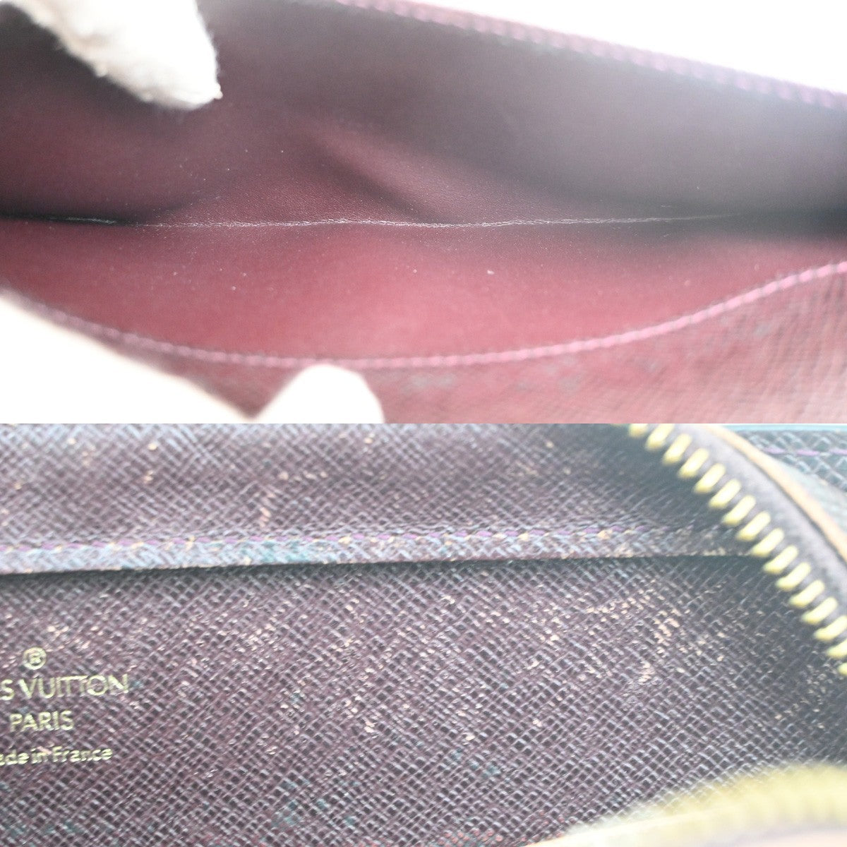 38.Live LOUIS VUITTON Baikal Hand Bag Taiga Leather Acajou M30186 02MA157