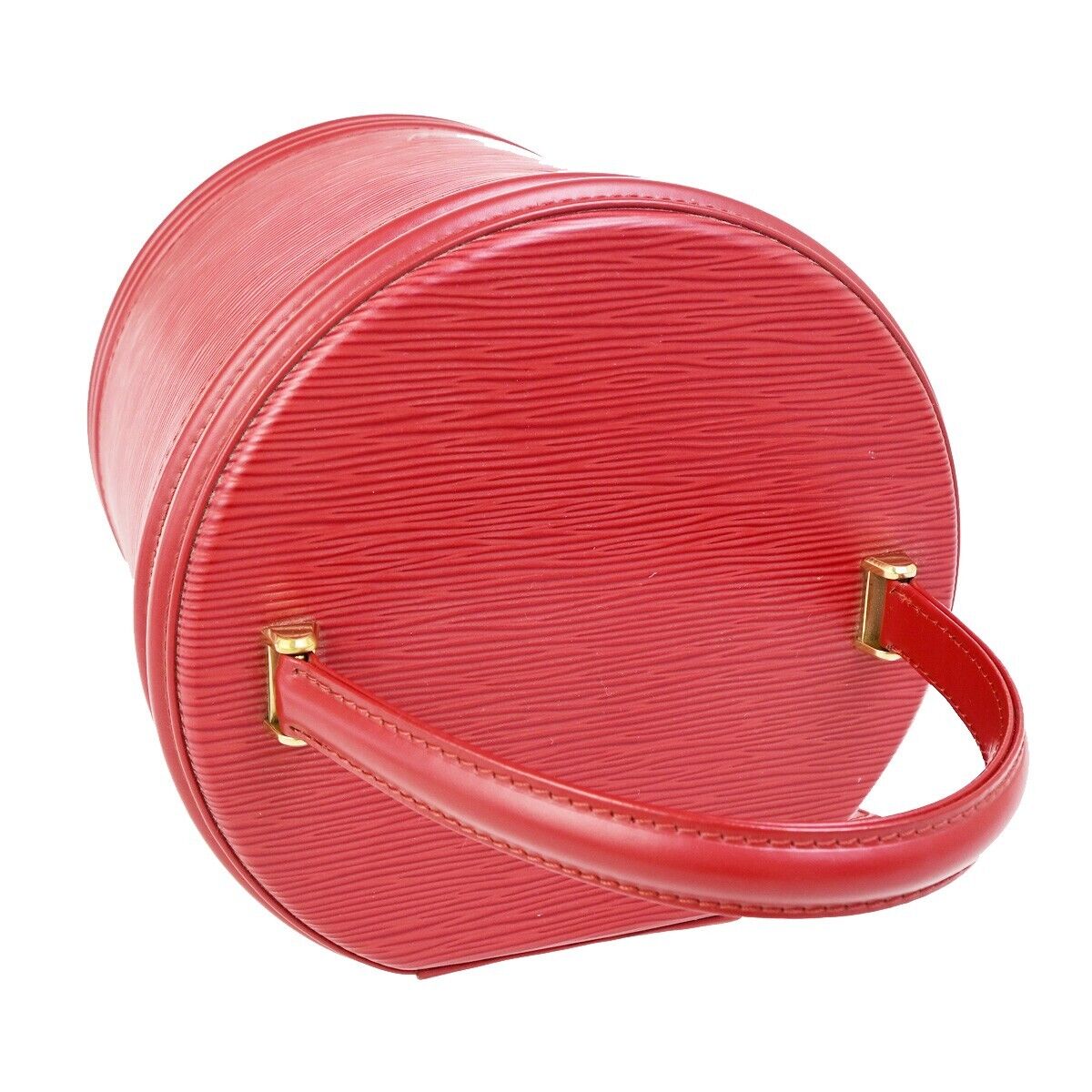 LOUIS VUITTON LV Logo Cannes Hand Vanity Bag Epi Leather Red M48037 35EC873