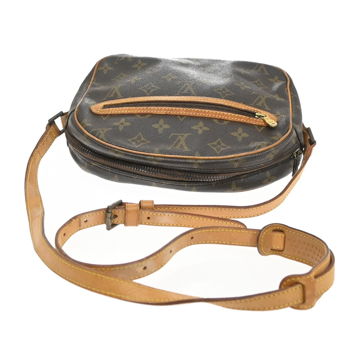LOUIS VUITTON Senlis Shoulder Bag Monogram Leather Brown France 86SA113