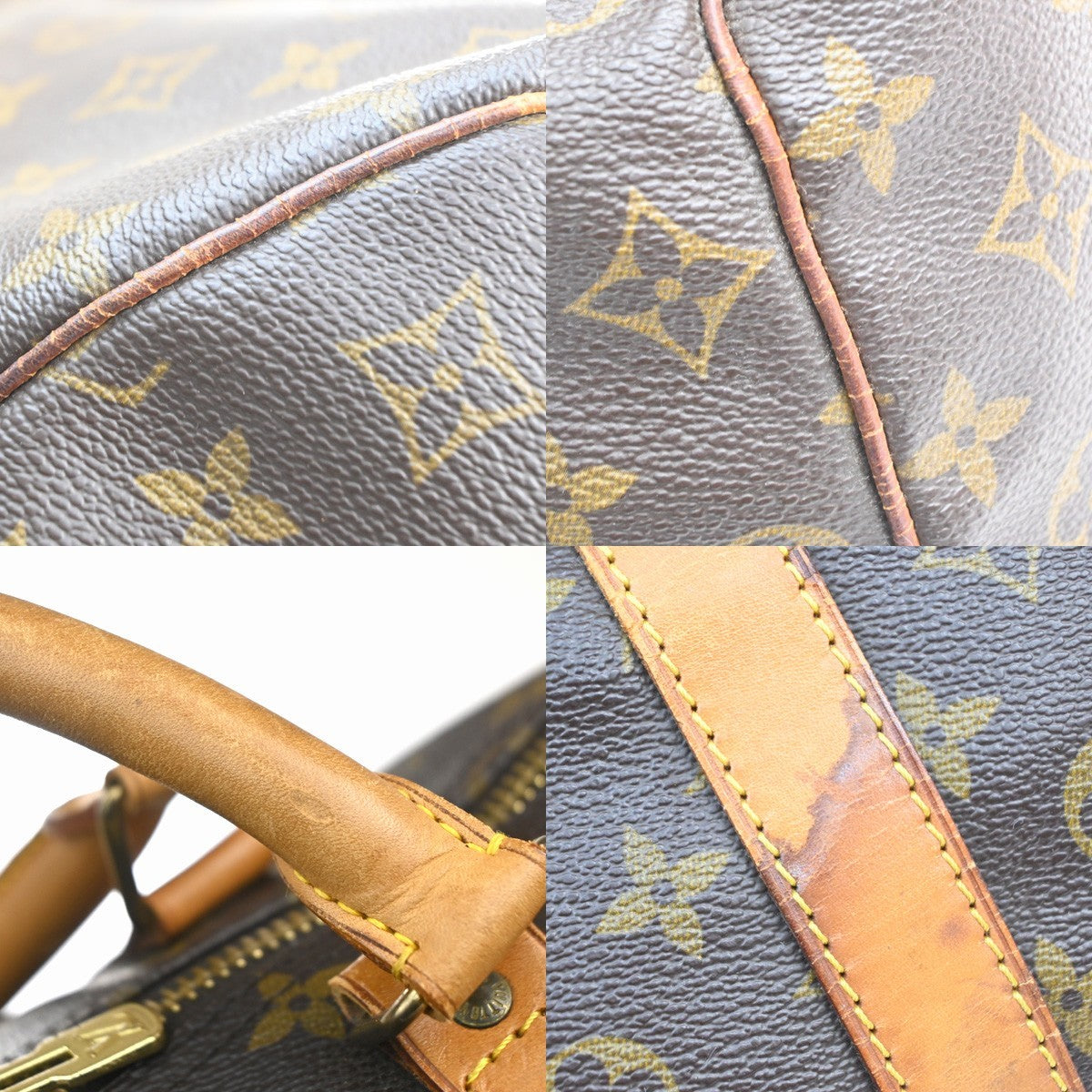 LOUIS VUITTON Keepall 60 Travel Hand Bag Monogram Leather Brown M41422 74YH945