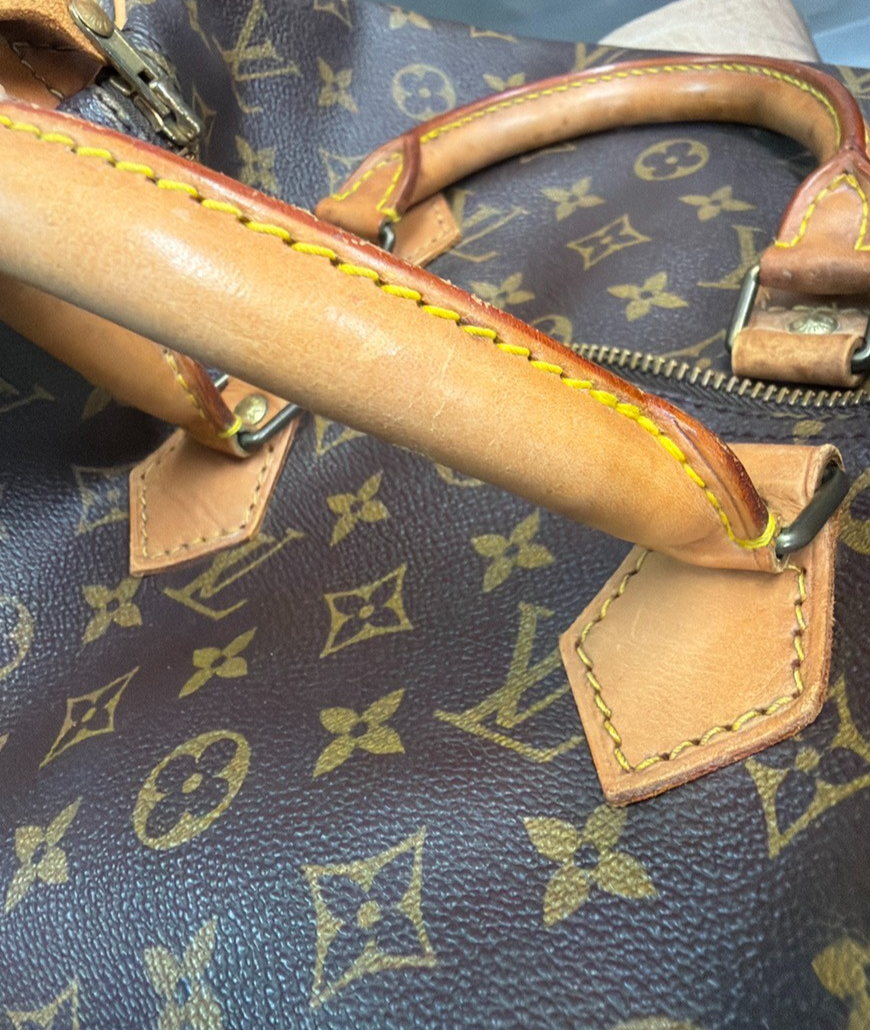 LOUIS VUITTON Speedy 30 Travel Hand Bag Monogram Leather Brown M41526 20KD153