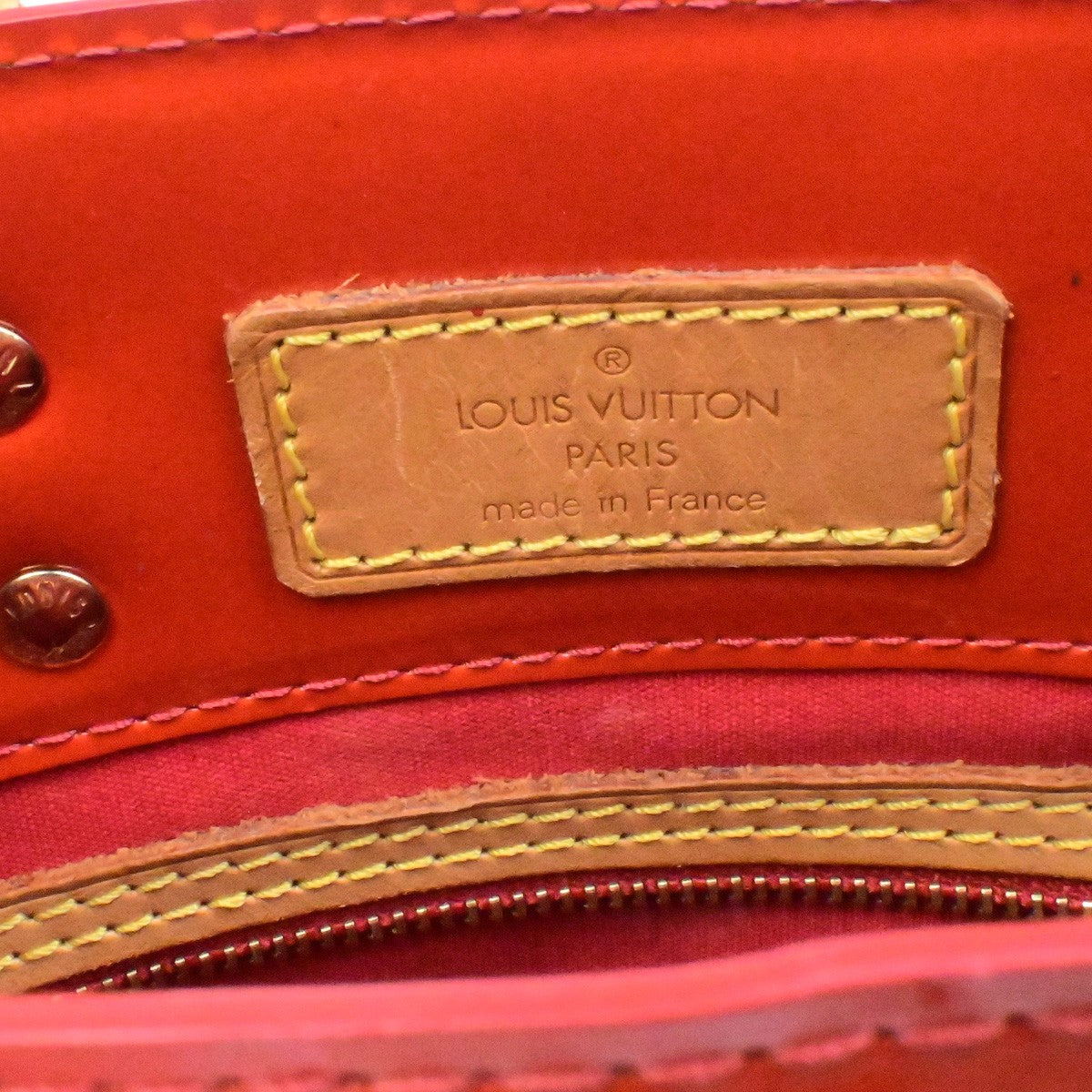 LOUIS VUITTON Read PM Hand Bag Monogram Vernis Patent Leather Red M91088 31YH134