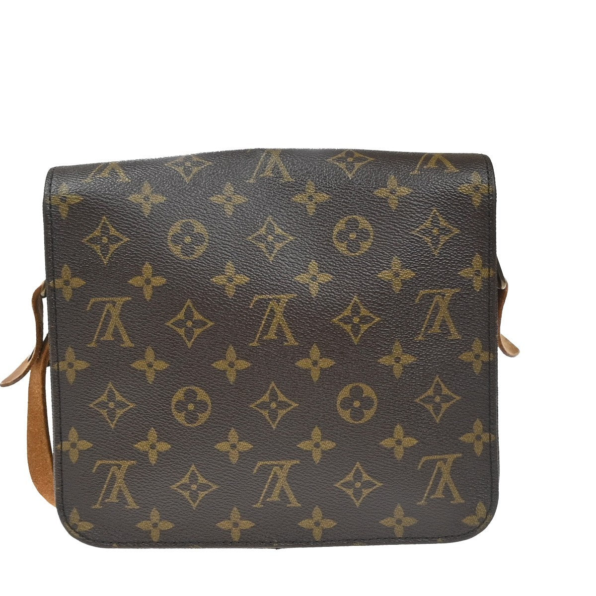 LOUIS VUITTON Cartouchiere MM Shoulder Bag Monogram Leather Brown M51253 32YH991