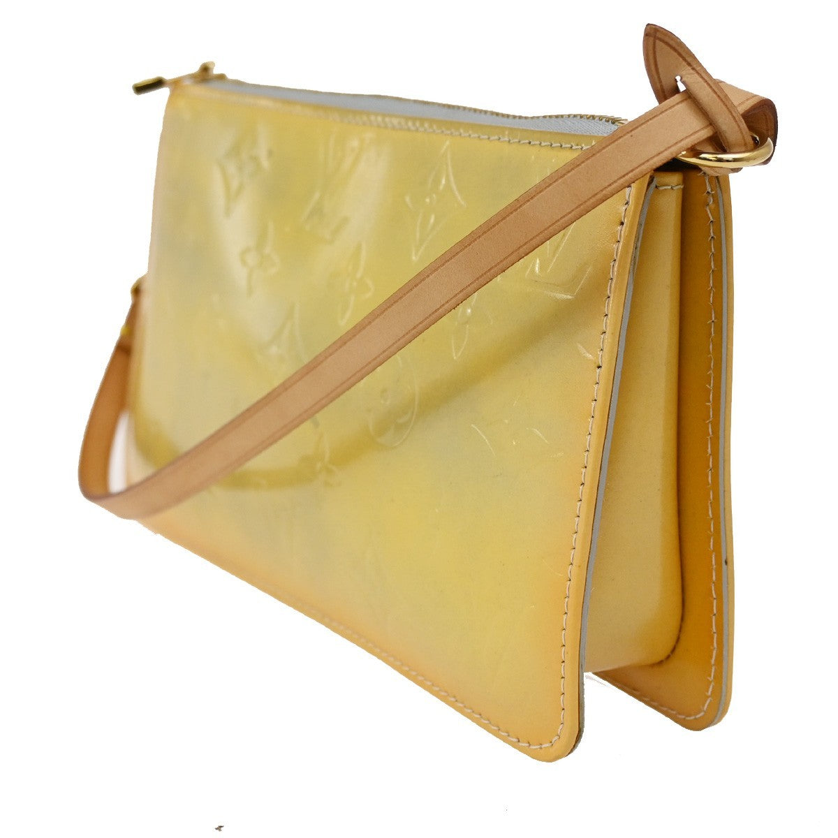 LOUIS VUITTON Lexington Hand Bag Monogram Vernis Yellow Gri M91056 67CA235