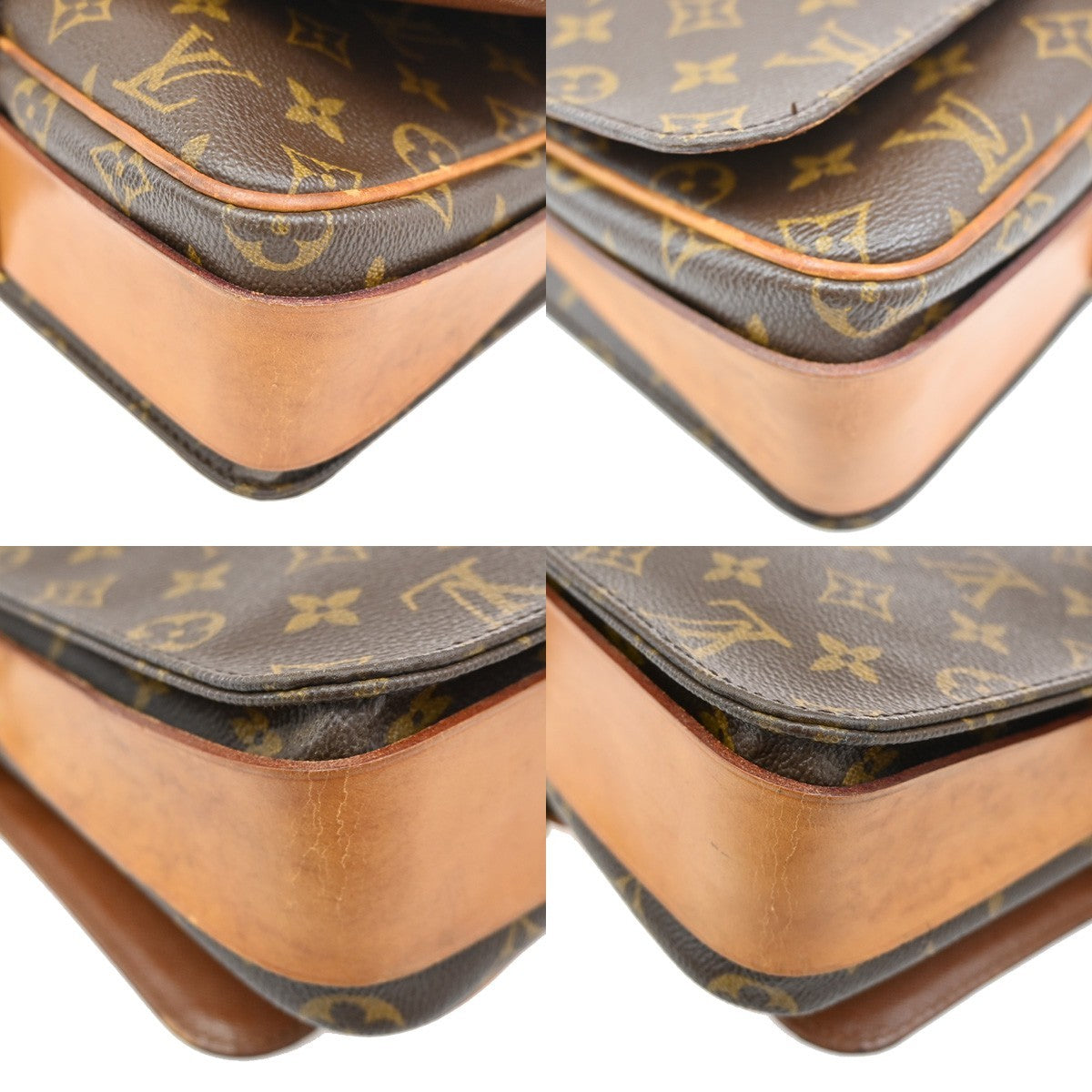 LOUIS VUITTON Cartouchiere GM Shoulder Bag Monogram Leather Brown M51252 77CA262