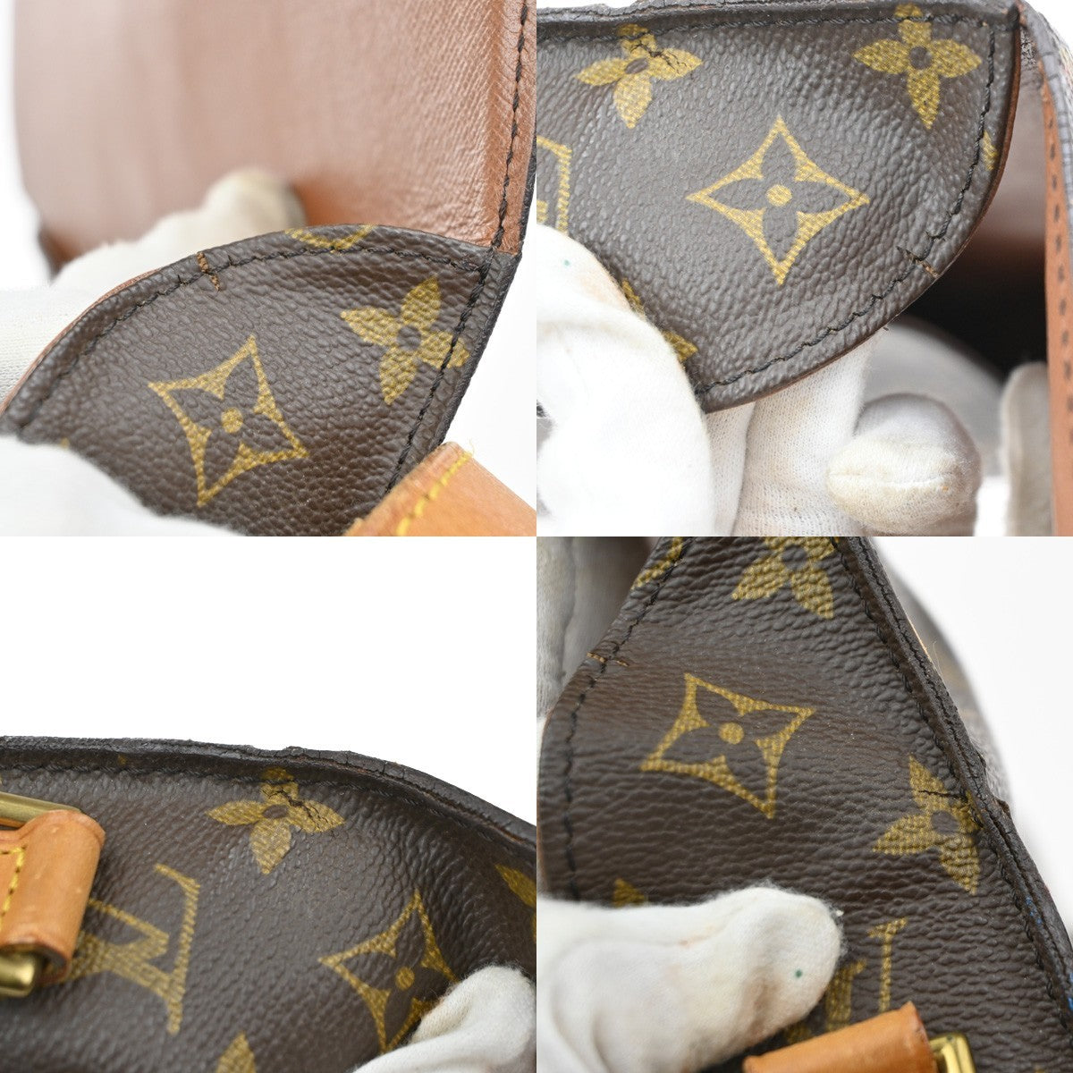 LOUIS VUITTON Saint Cloud GM Shoulder Bag Monogram Leather Brown M51242 86SA019