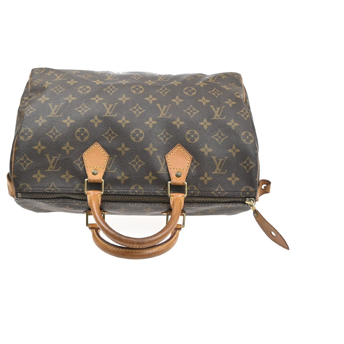 LOUIS VUITTON Speedy 35 Travel Hand Bag Monogram Leather Brown M41524 93SA112