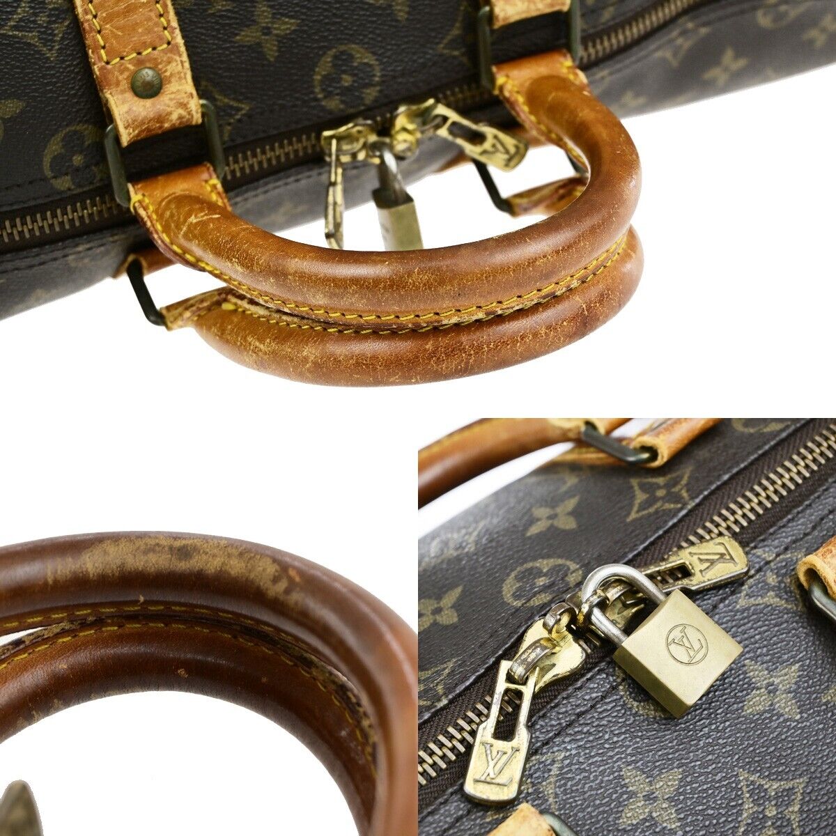 LOUIS VUITTON Keepall 45 Travel Hand Bag Monogram Leather Brown M41428 30ED017