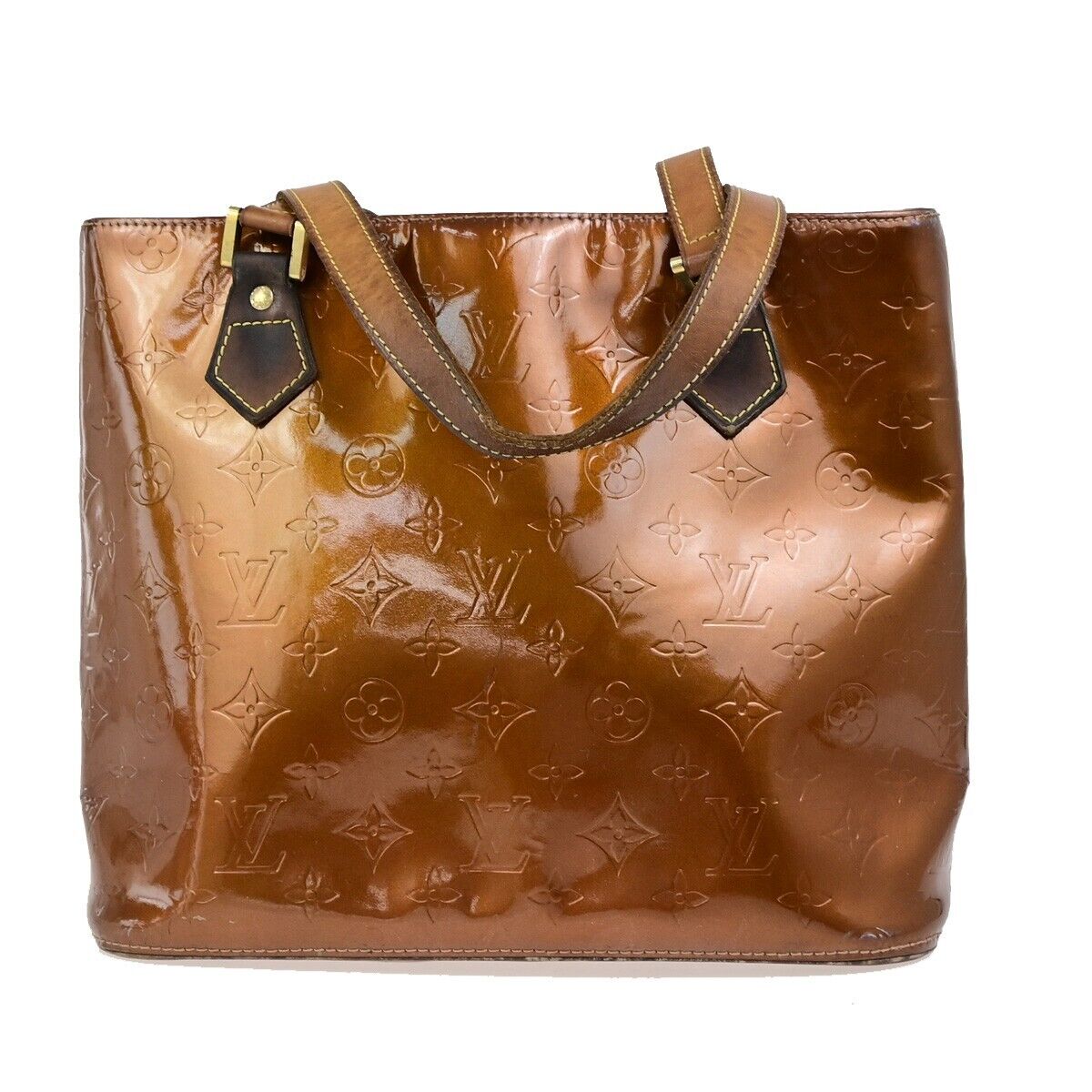 LOUIS VUITTON Houston Shoulder Bag Monogram Vernis Leather Bronze M91122 05EC927