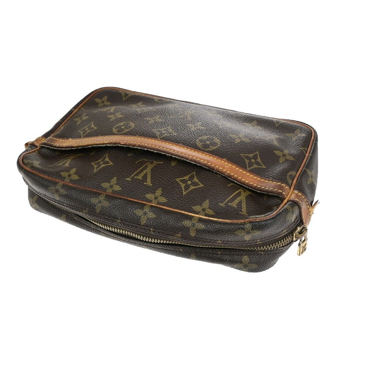 LOUIS VUITTON Compiegne 23 Clutch Hand Bag Monogram Leather Brown M51847 66ED106