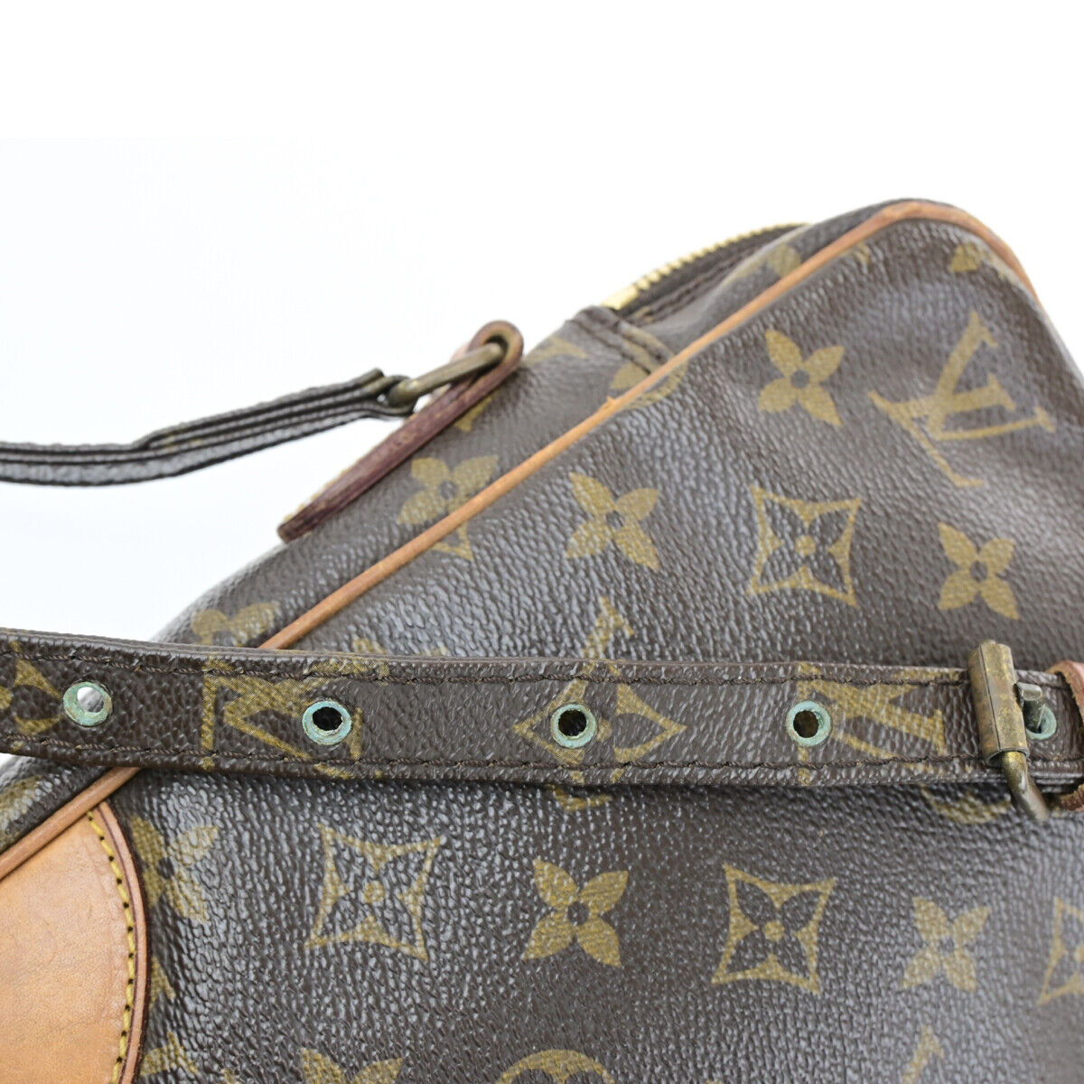 LOUIS VUITTON Danube Shoulder Bag Monogram Leather Brown France M45266 39YG596