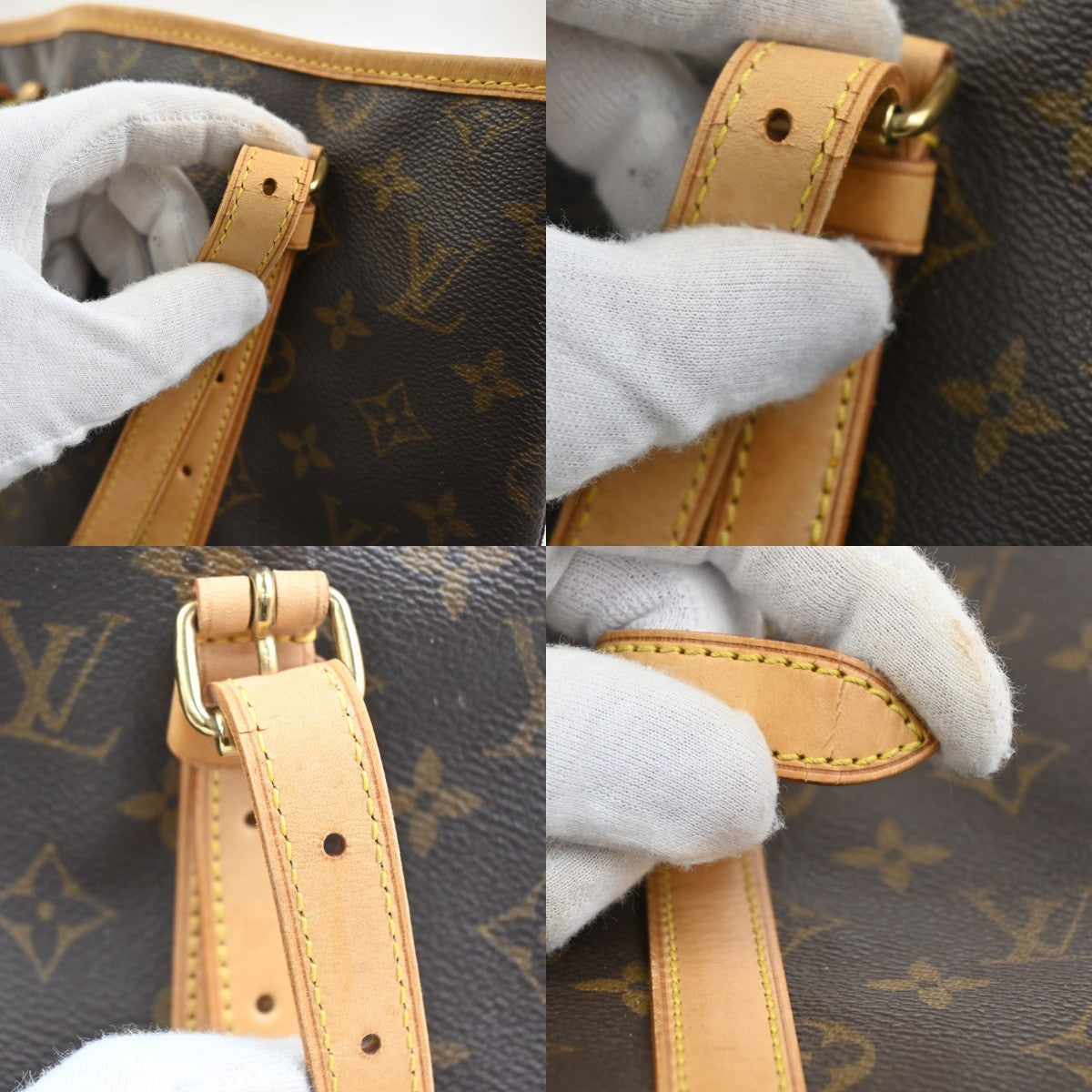 LOUIS VUITTON BUCKET GM Shoulder Tote Bag Monogram Leather Brown M42236 30CA848