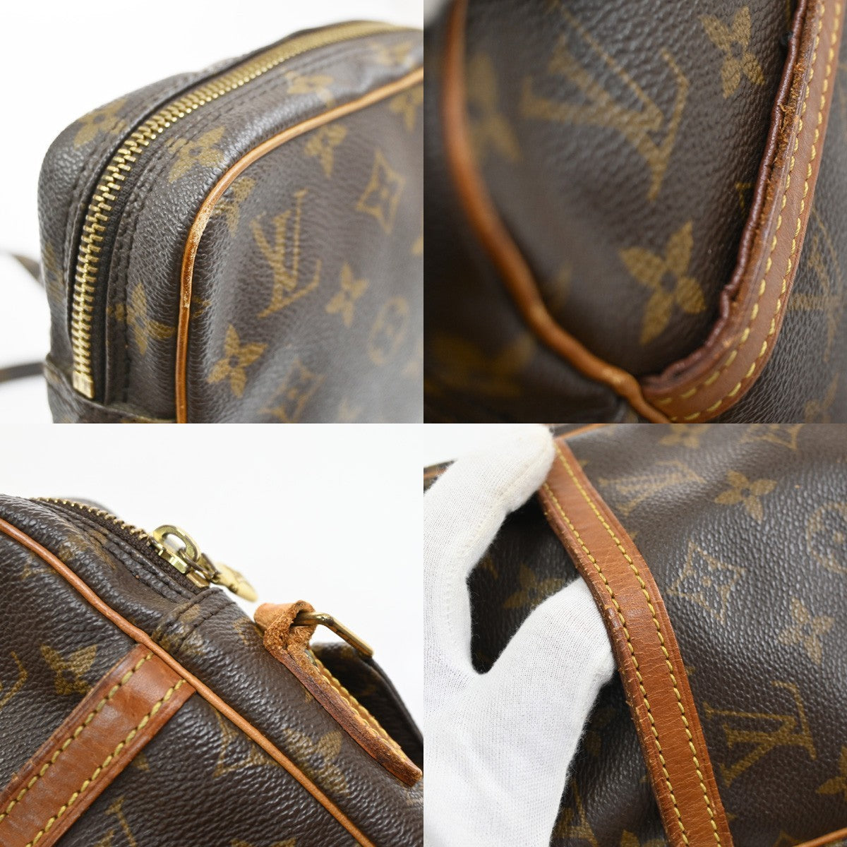LOUIS VUITTON Danube Shoulder Bag Monogram Leather Brown France M45266 31SA063
