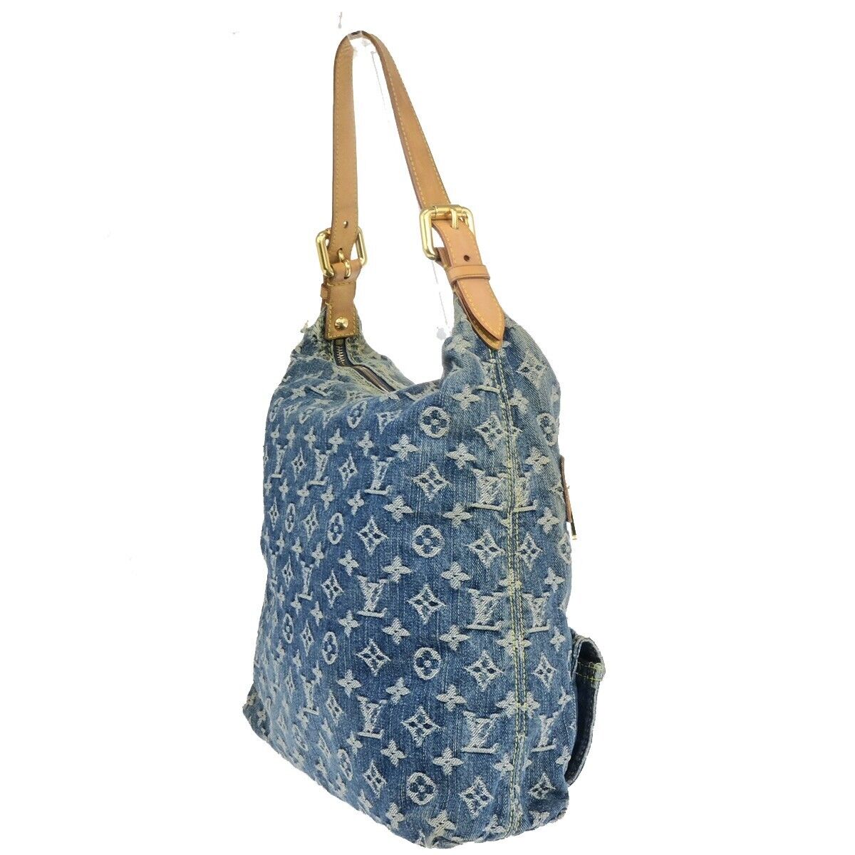 LOUIS VUITTON Buggy GM Shoulder Bag Monogram Denim Leather Blue M95048 25SJ587