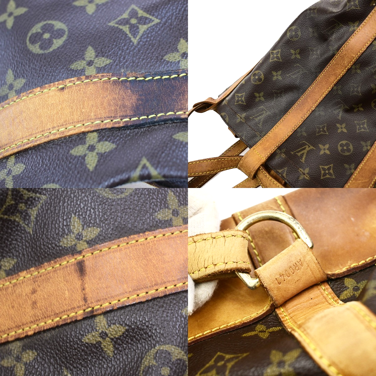 LOUIS VUITTON LV Randonnee PM Shoulder Bag Monogram Leather Brown M42243 32KD115