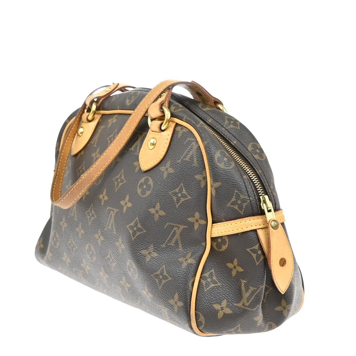 LOUIS VUITTON Montorgueil PM Shoulder Bag Monogram Leather Brown M95565 50KB423