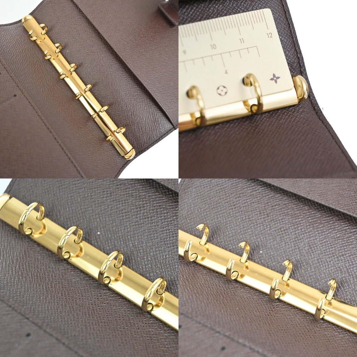 LOUIS VUITTON Agenda PM Cover Damier Ebene Leather Brown Spain R20700 62MA603