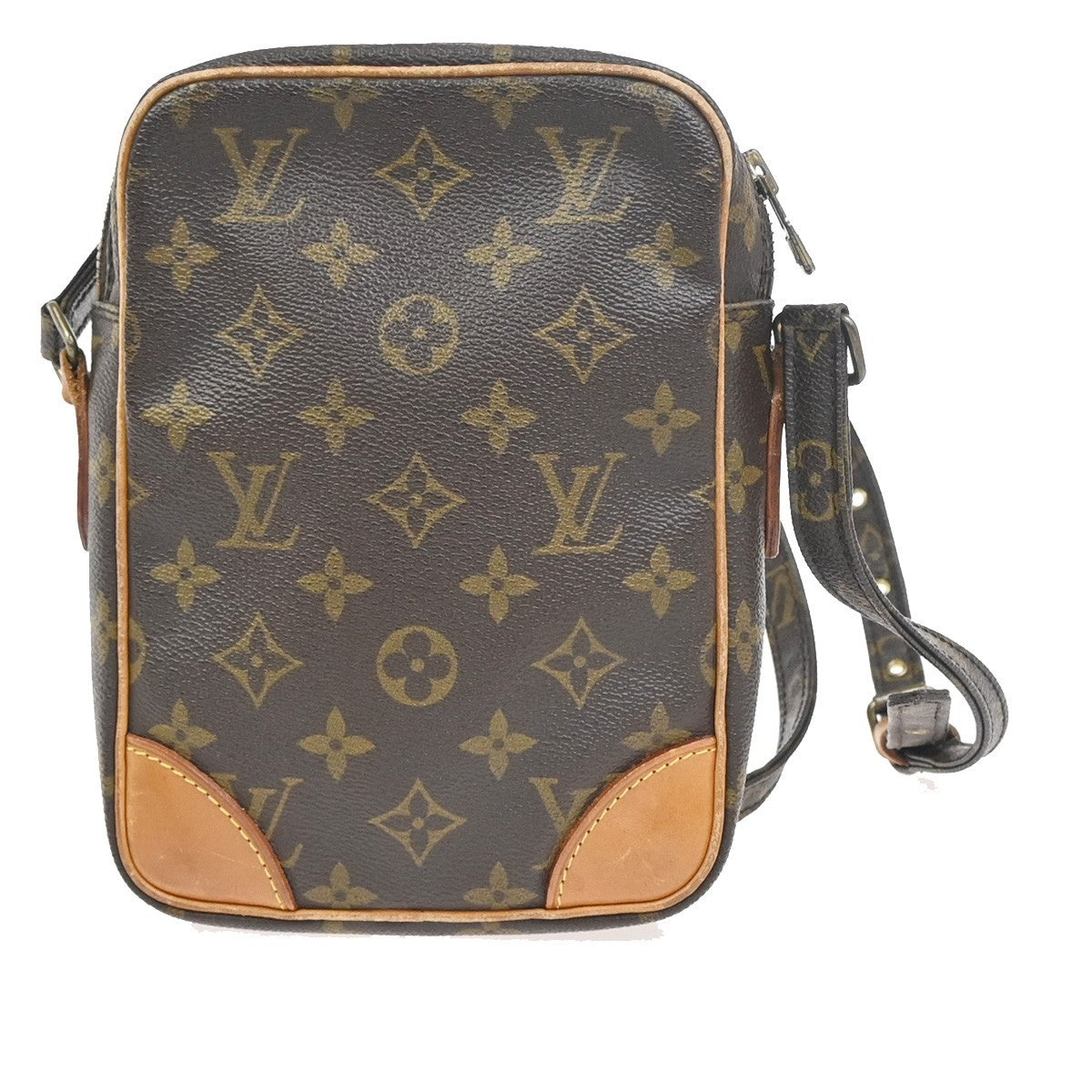 LOUIS VUITTON Danube Shoulder Bag Monogram Leather Brown France M45266 65ZA338