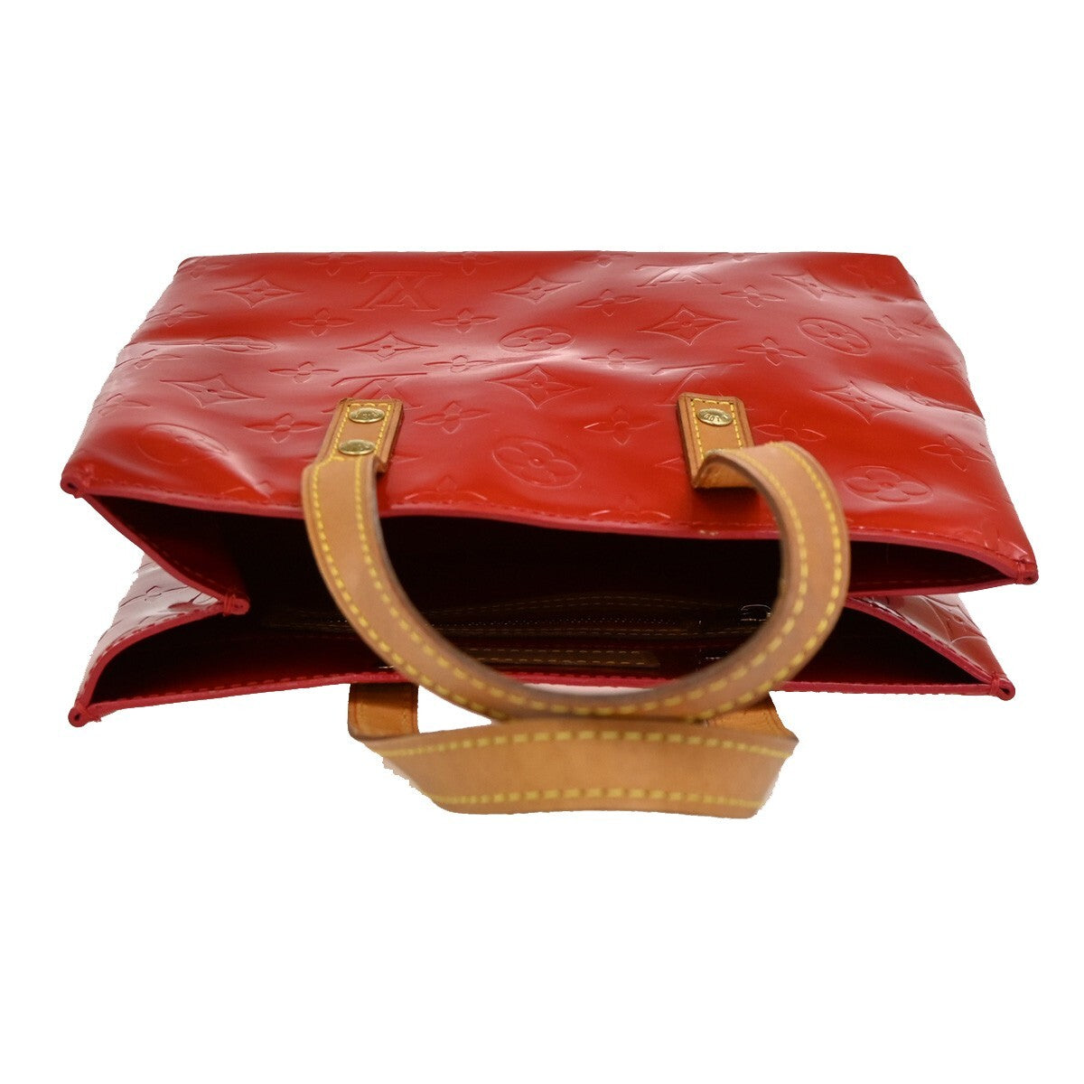 LOUIS VUITTON Read PM Hand Bag Monogram Vernis Patent Leather Red M91088 86FB595