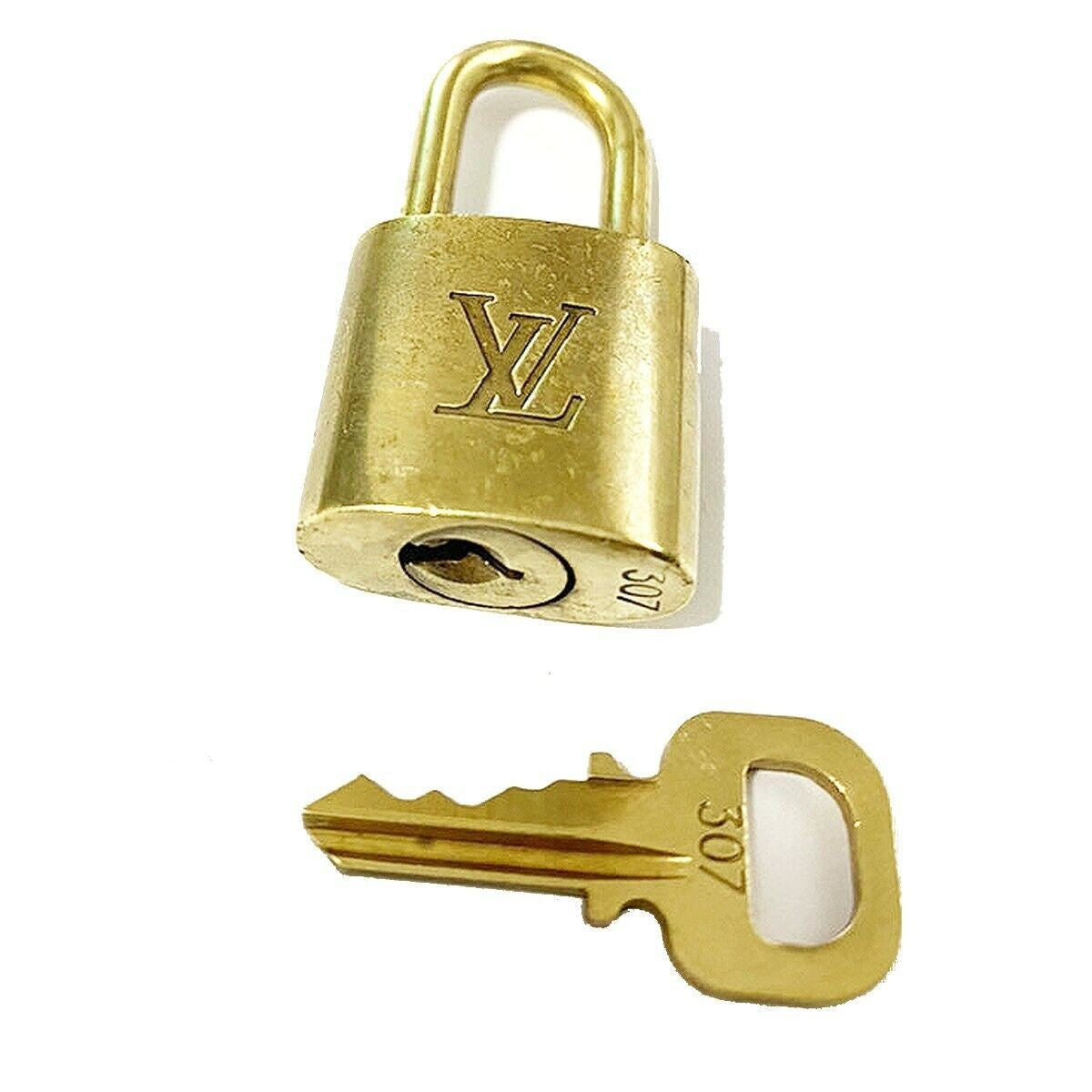 LOUIS VUITTON LV 10 SET PADLOCK KEY BAG CHARM CADENA GOLD-PLATED 35MT006
