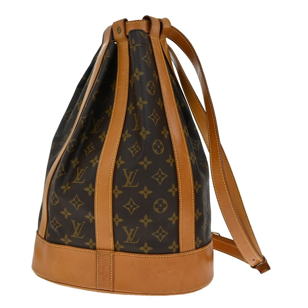 LOUIS VUITTON LV Randonnee PM Shoulder Bag Monogram Leather Brown M42243 99EE238