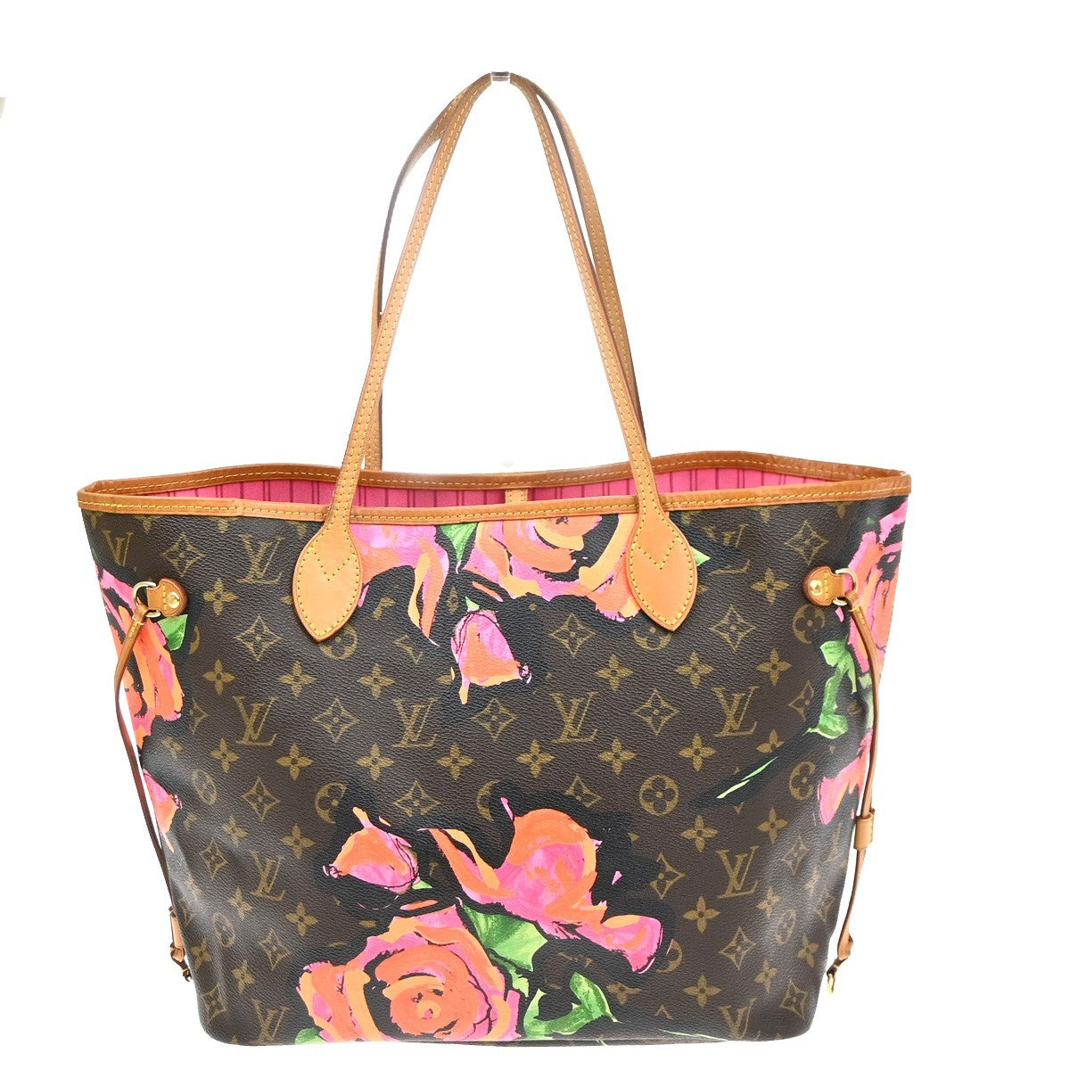LOUIS VUITTON Neverfull MM Shoulder Bag Monogram Rose Leather BN M48613 678RP175