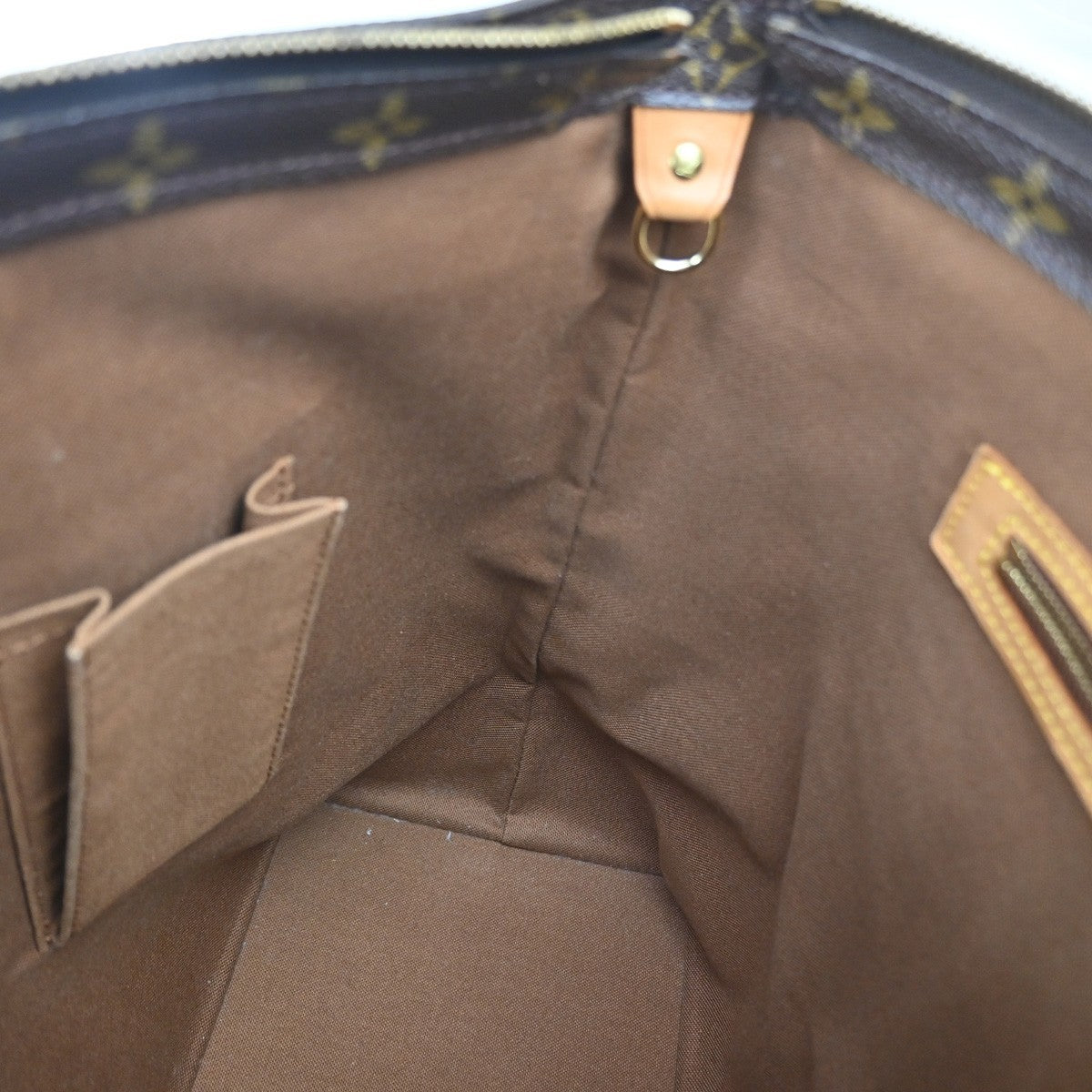 LOUIS VUITTON Cabas Mezzo Shoulder Bag Monogram Leather Brown M51151 97YJ193