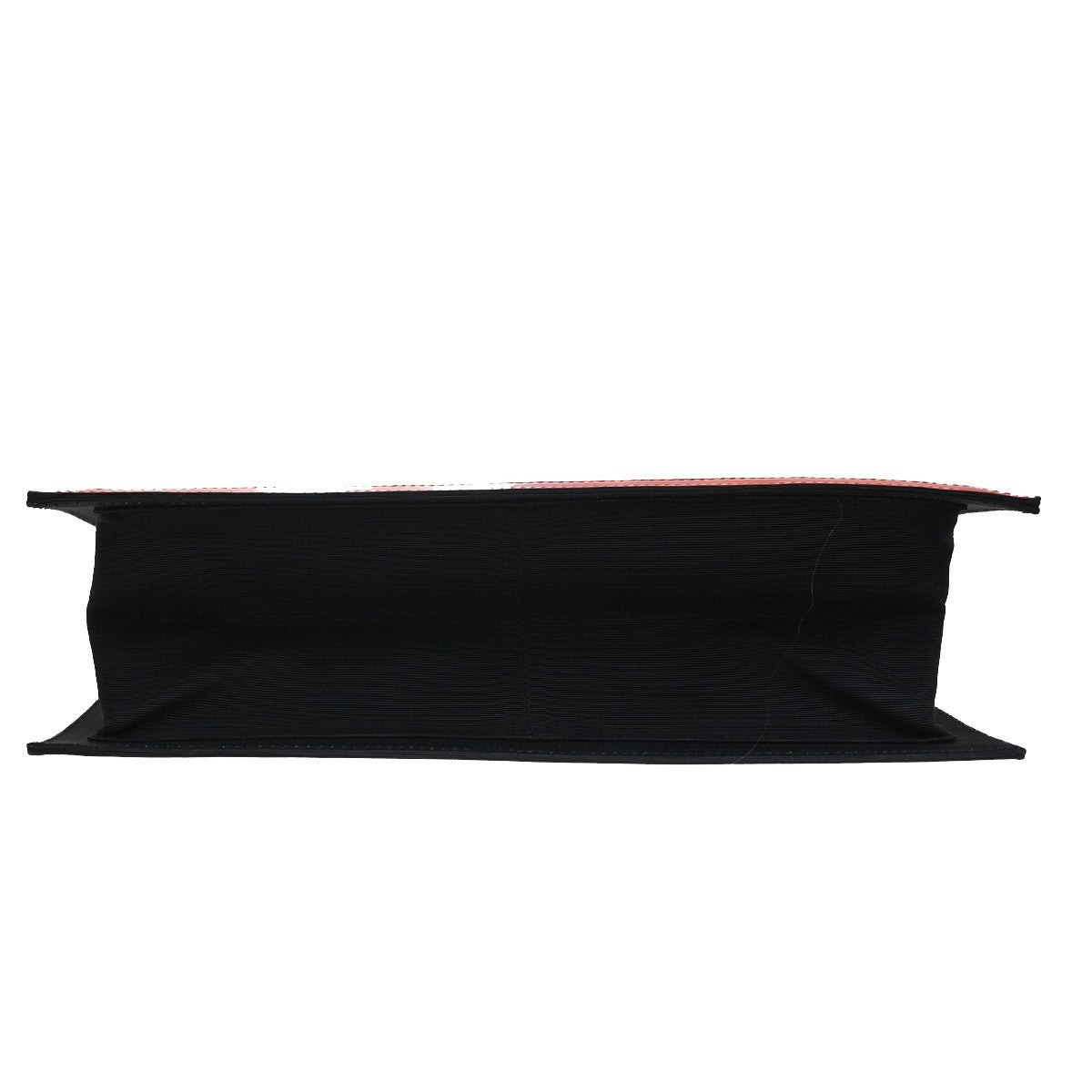 CHANEL Mademoiselle Chocolate Bar Hand Bag Patent Leather Black Red 95RF793