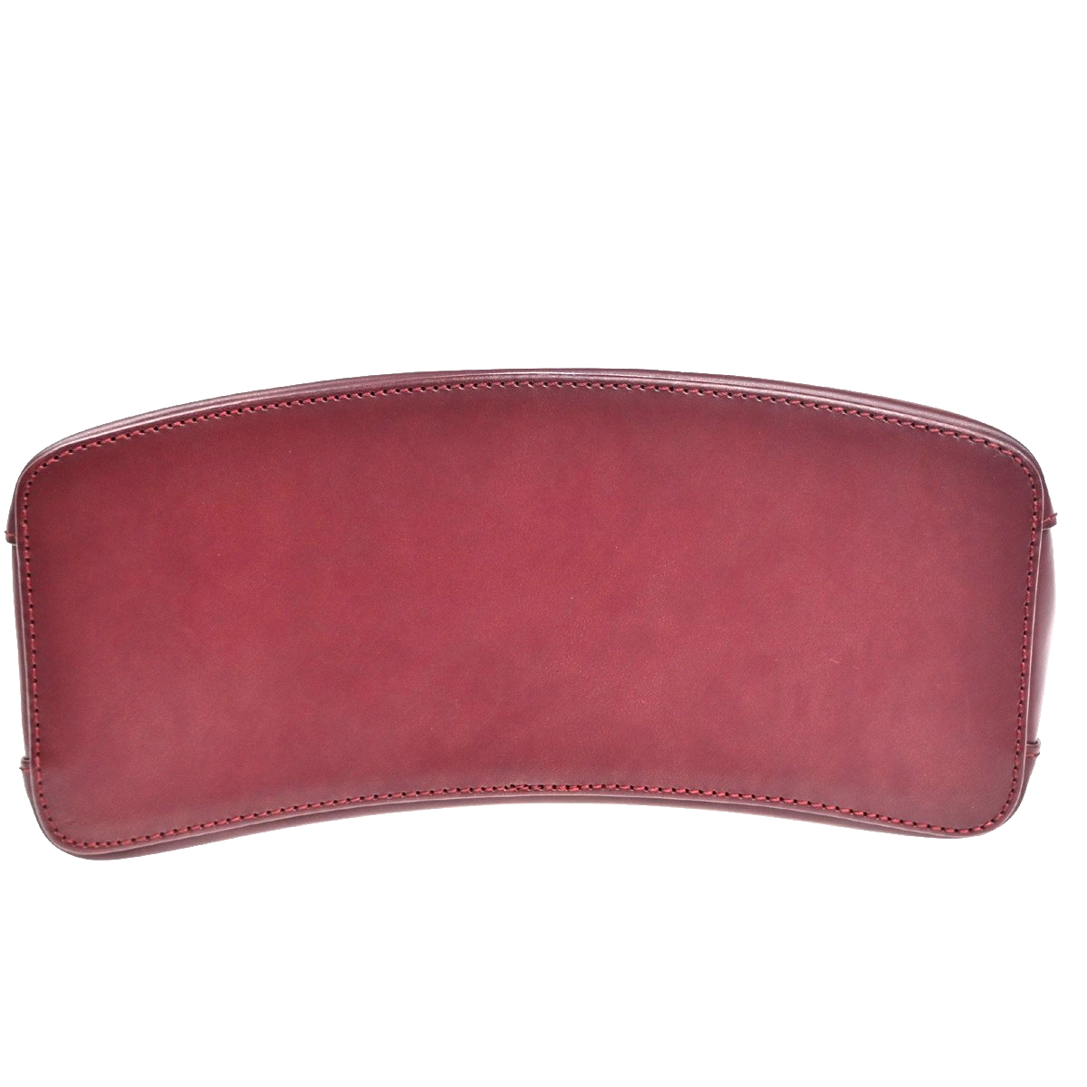 CARTIER Logo Trinity Tricolor Metal Handle Hand Bag Leather Red France 79MA200