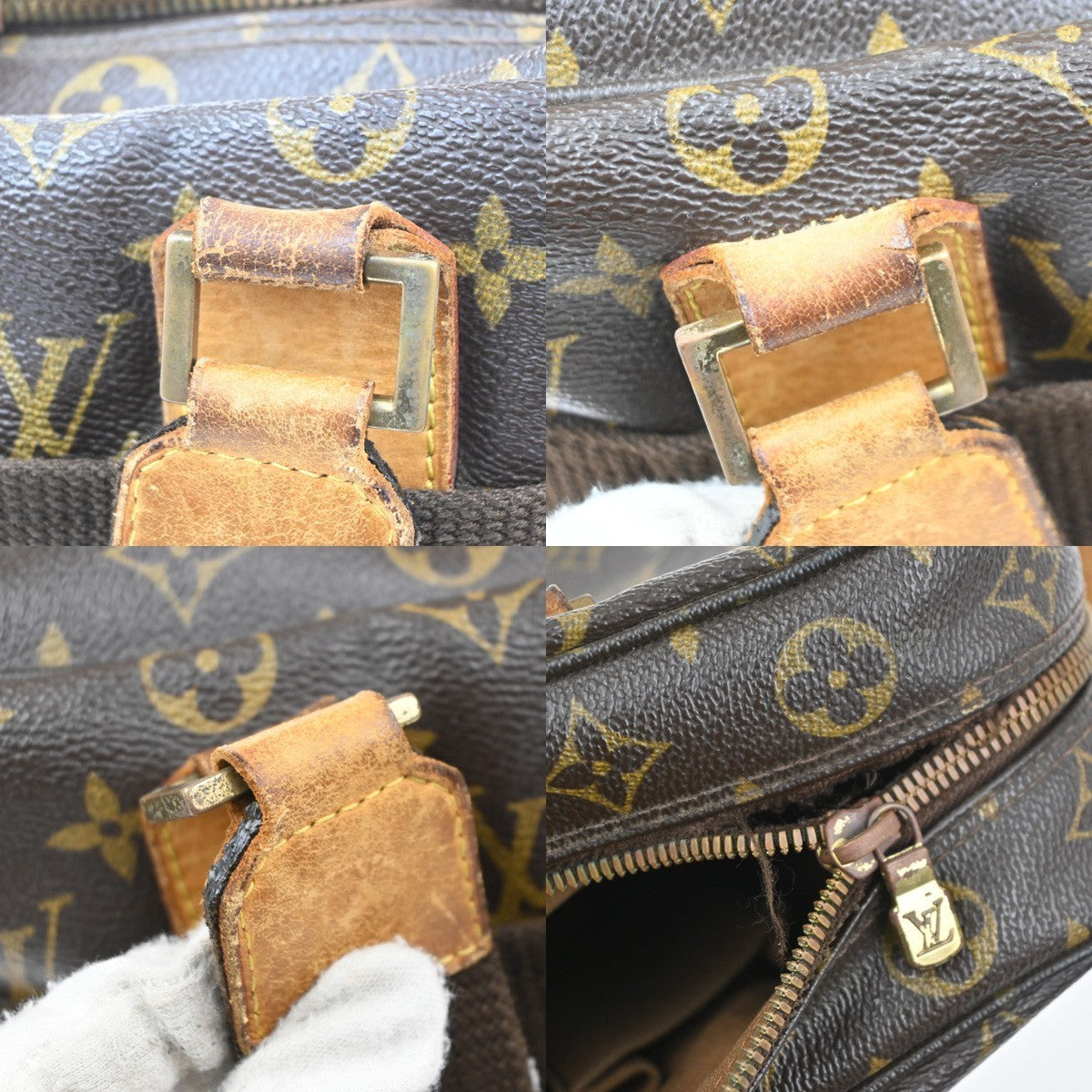 LOUIS VUITTON Sac Bosphore 2Way Hand Bag Monogram Leather Brown M40043 32MA243