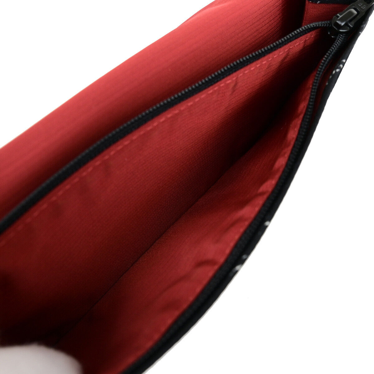 CHANEL Logo Travel Line Bifold Wallet Nylon Leather Black 69KA311