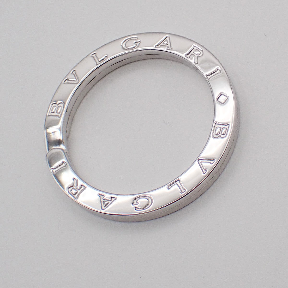 BVLGARI Logo Necklace Top Charm Key riing Silver 925 Italy 60YH576