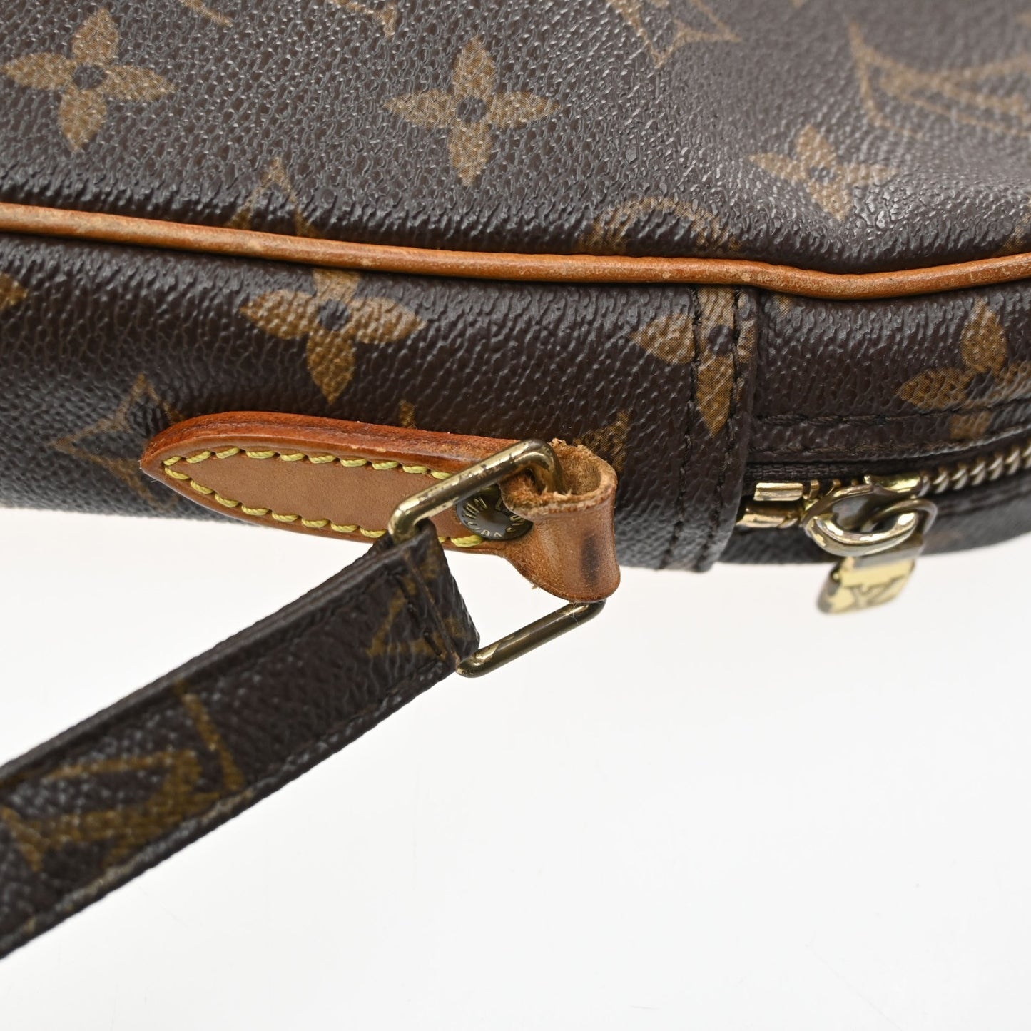 LOUIS VUITTON Danube Shoulder Bag Monogram Leather Brown France M45266 34KD142