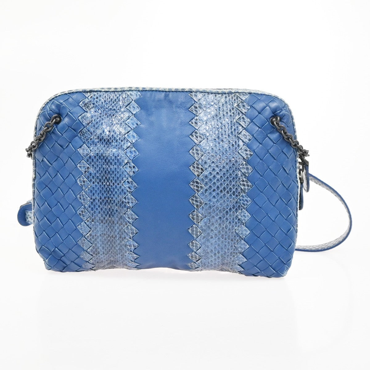BOTTEGA VENETA Logo Intrecciato Shoulder Bag Embossing Leather BE Italy 12YH908