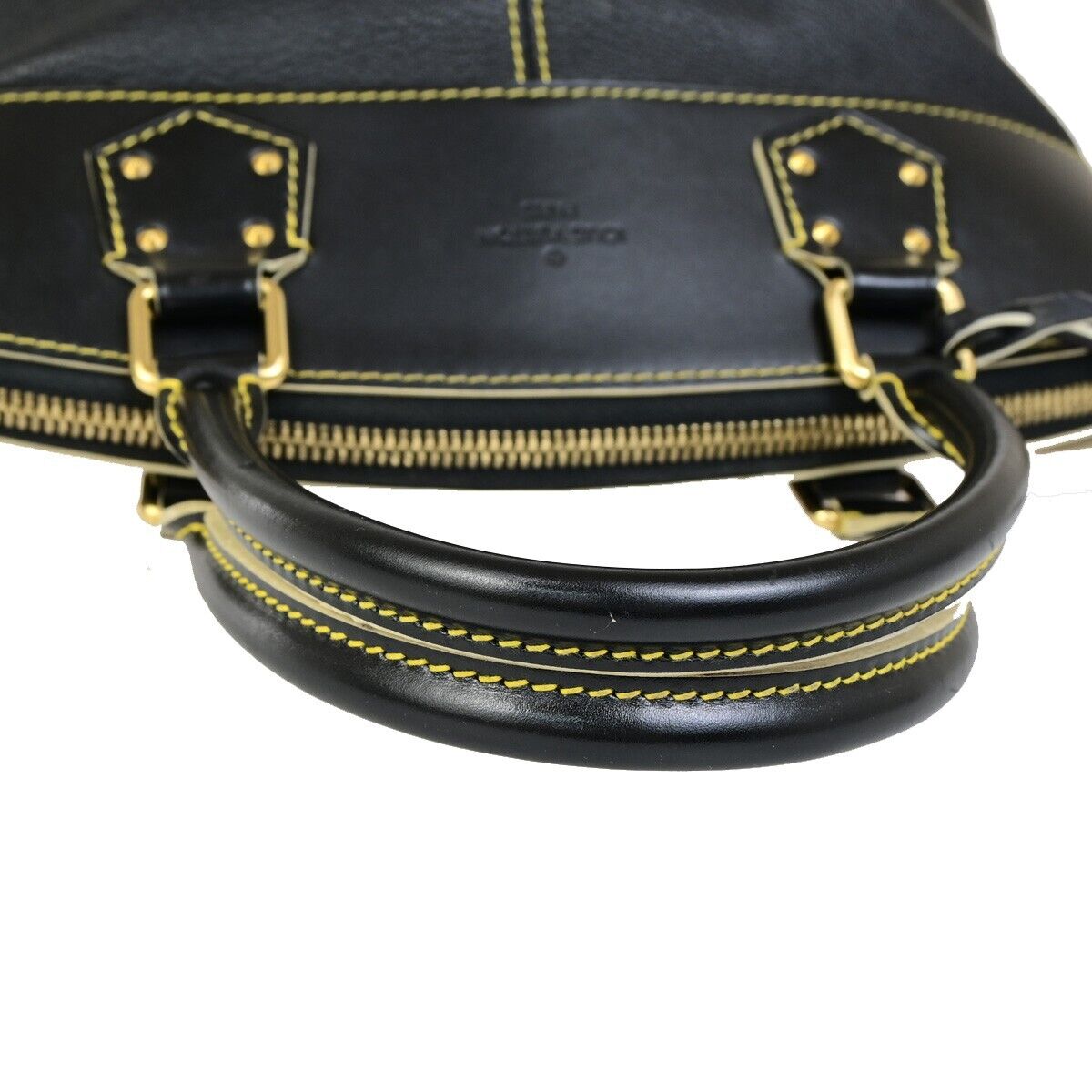 LOUIS VUITTON LV Logo Lockit PM Hand Bag Suhali Leather Black GHW M91888 48KA405