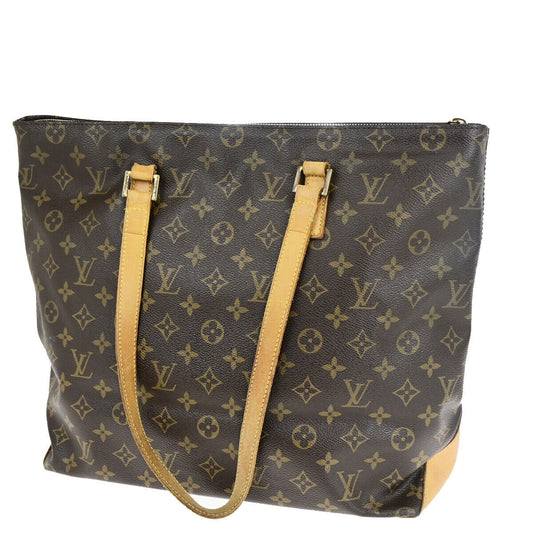 LOUIS VUITTON Cabas Mezzo Shoulder Bag Monogram Leather Brown M51151 34YG515
