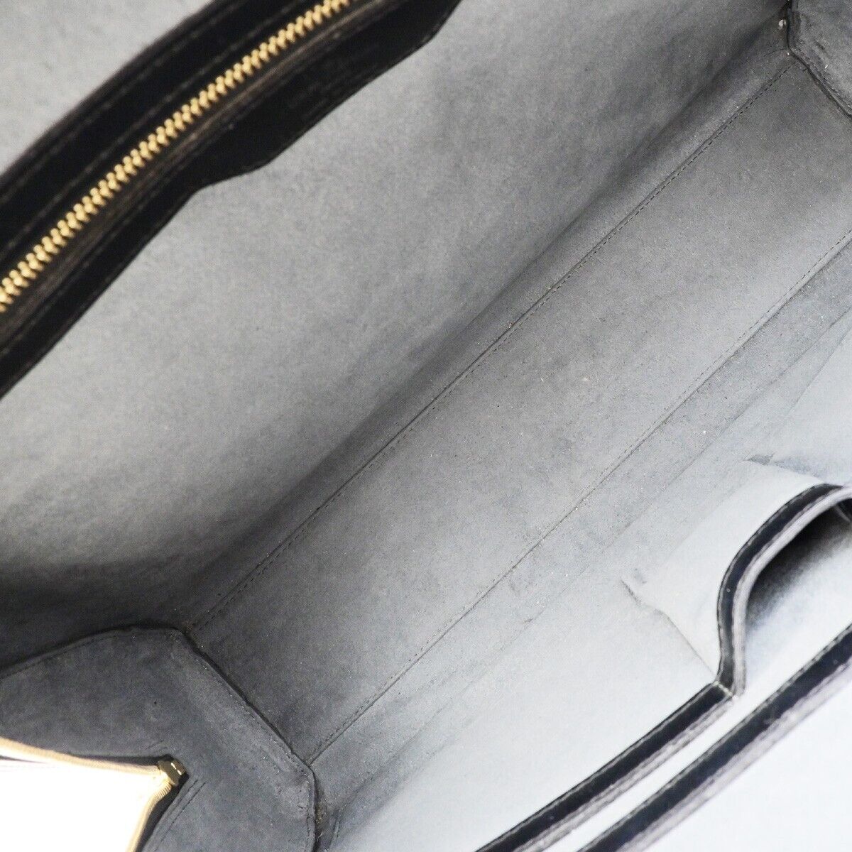 LOUIS VUITTON LV Logo Sorbonne Hand Bag Epi Leather Black France M54512 35ED052